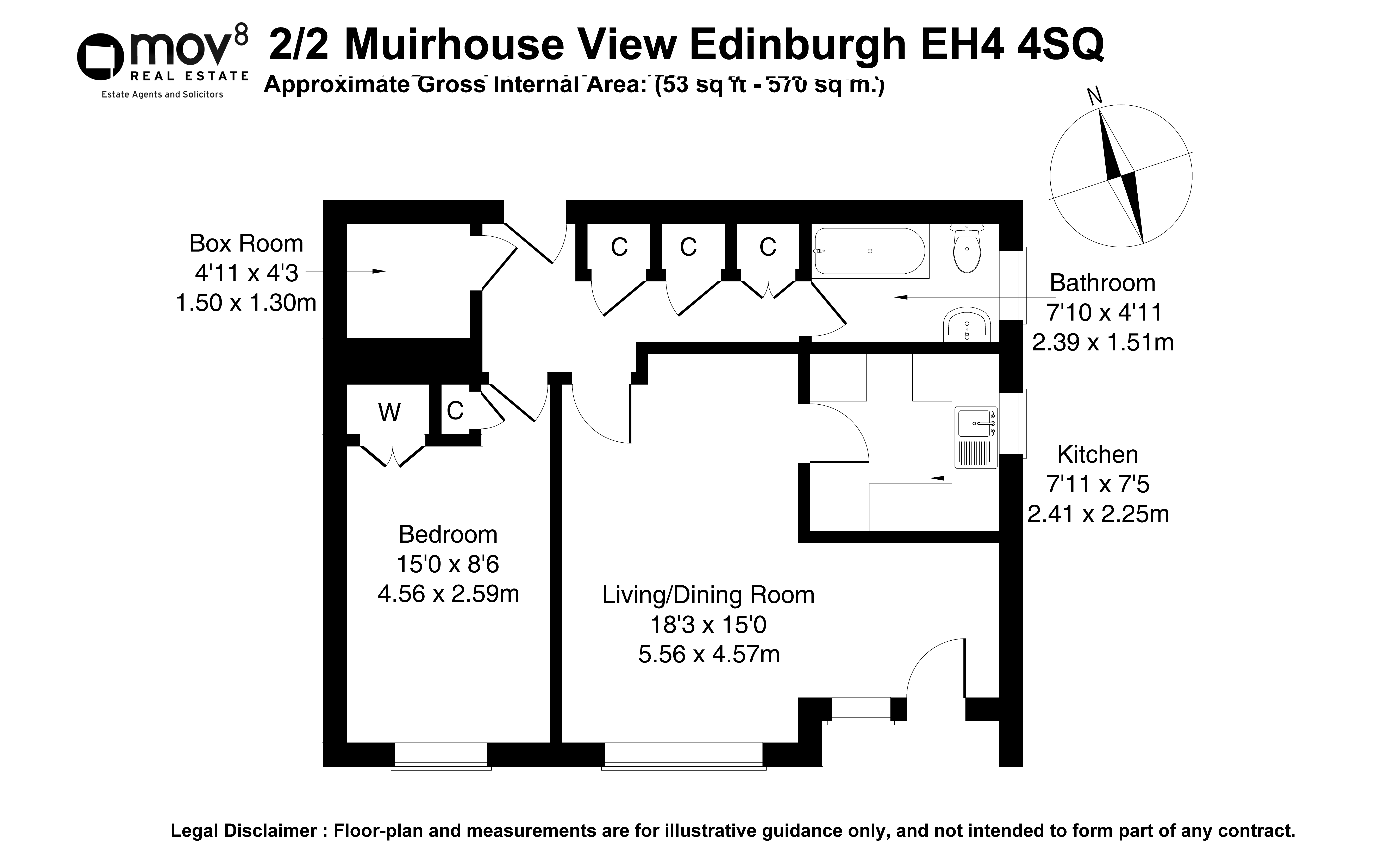 Floorplan 1 of 2/2 Muirhouse View, Muirhouse, Edinburgh, EH4 4SQ