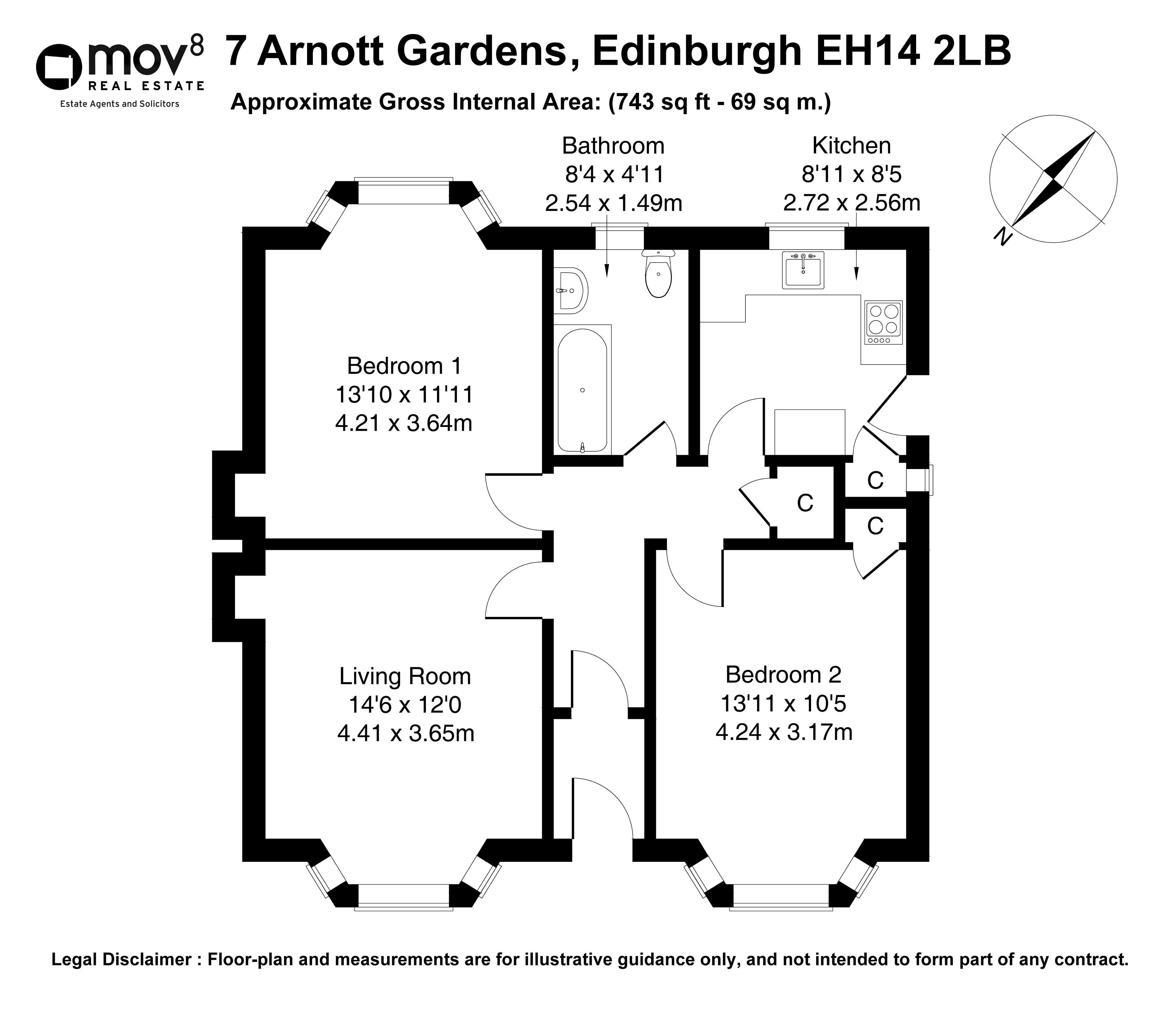 Floorplan 1 of 7 Arnott Gardens, Kingsknowe, Edinburgh, EH14 2LB