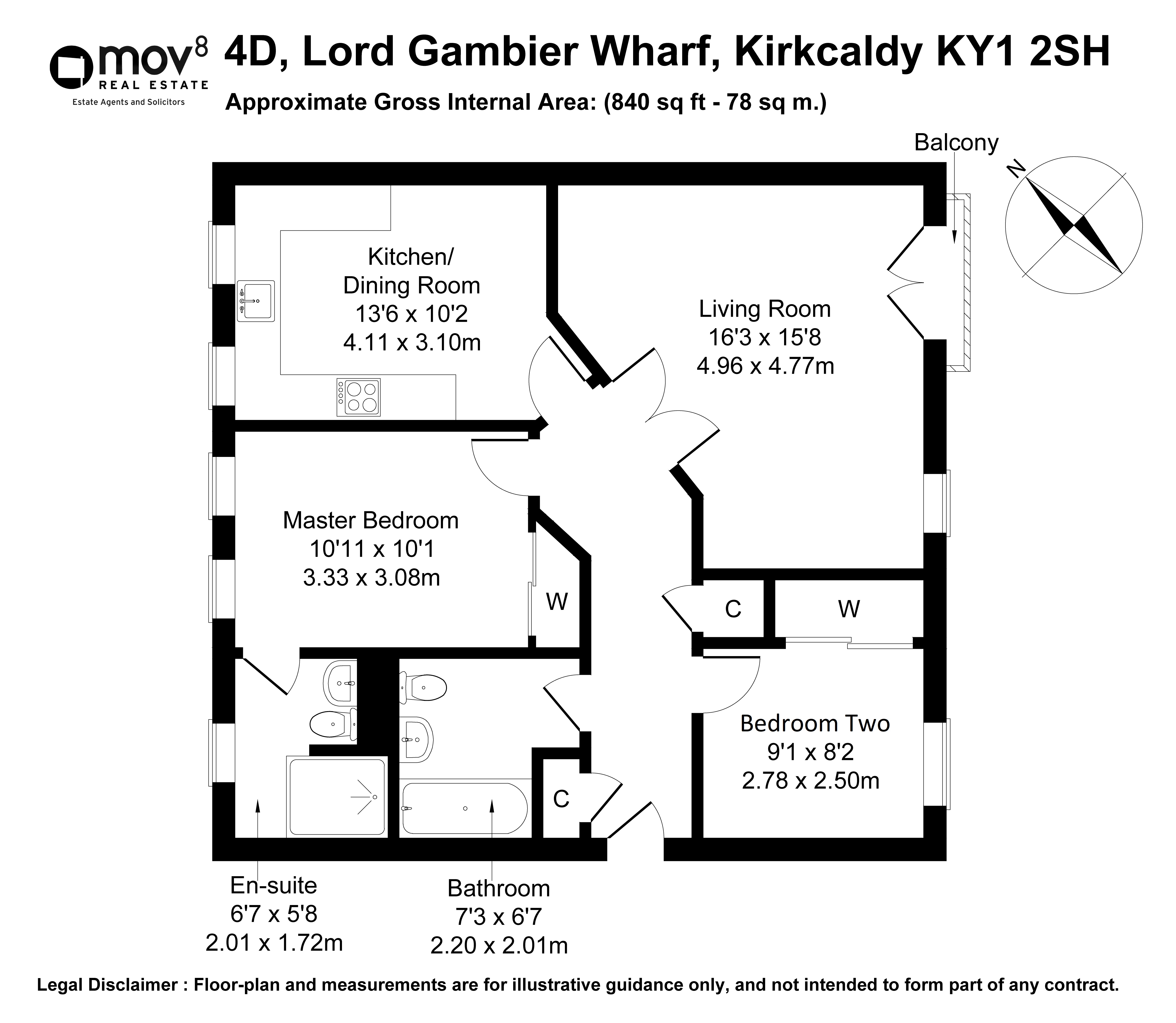Floorplan 1 of 4D Lord Gambier Wharf, Kirkcaldy, Fife, KY1 2SH
