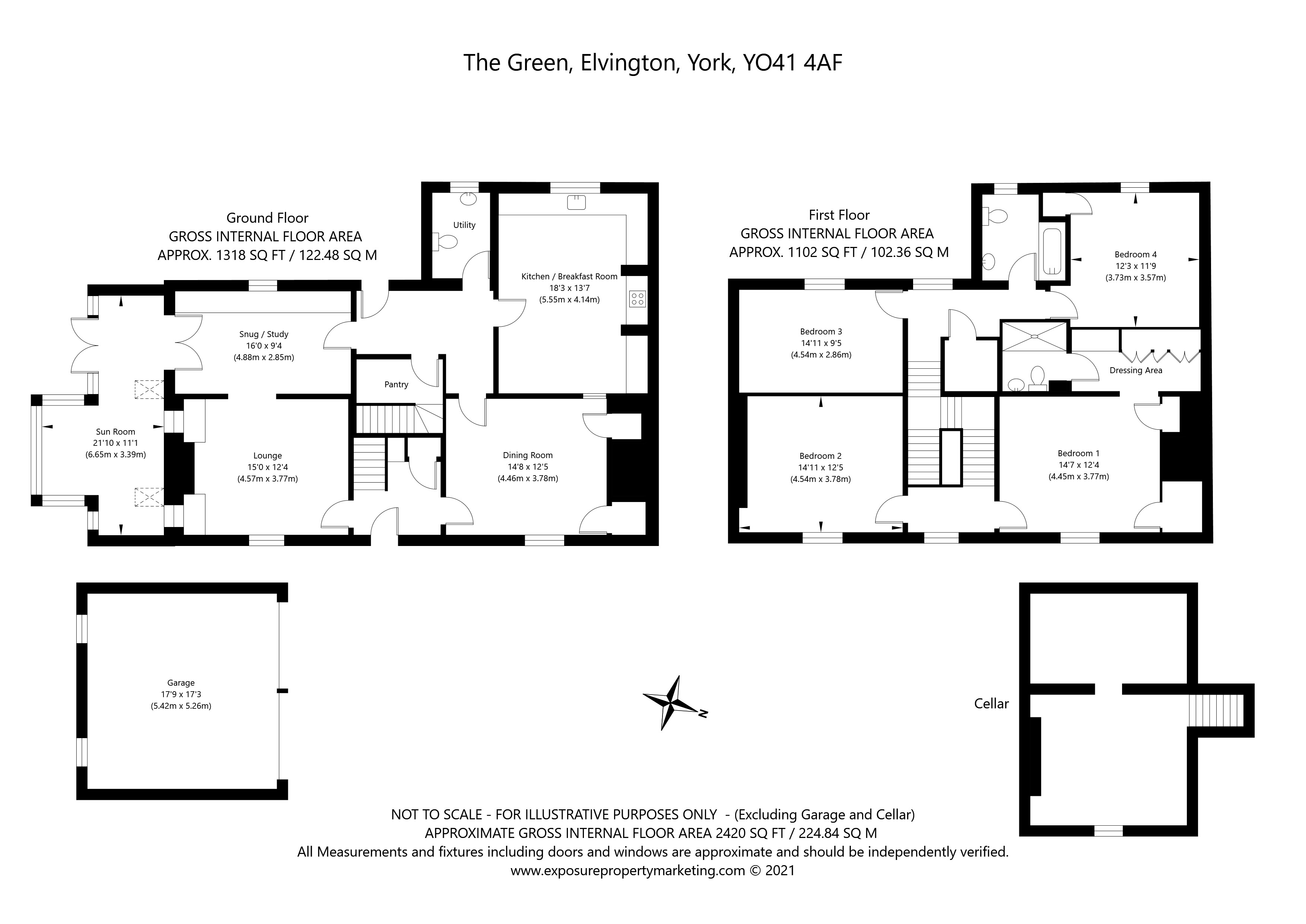 The Green, Elvington, York property floorplan