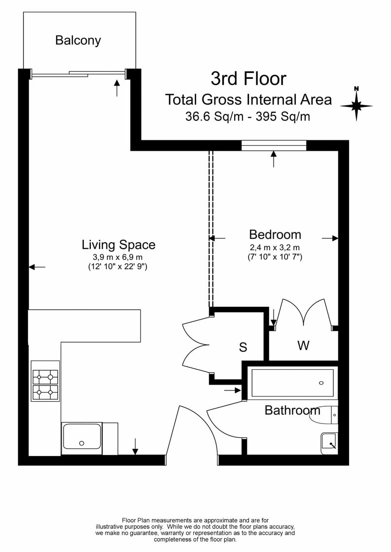 Studio apartment to sale in Heritage Avenue, London-Floorplan