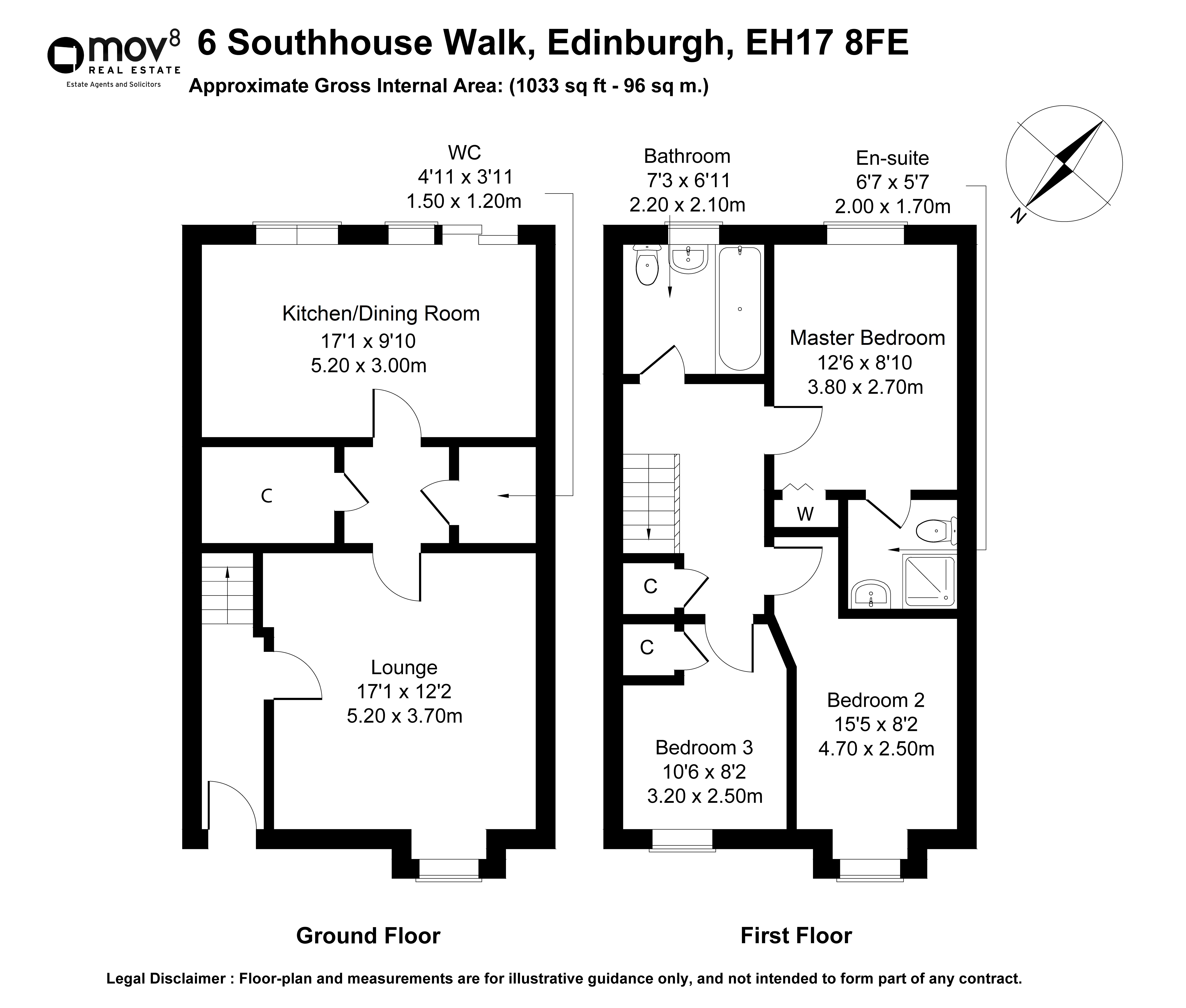 Floorplan 1 of 6 Southhouse Walk, Burdiehouse, Edinburgh, EH17 8FE