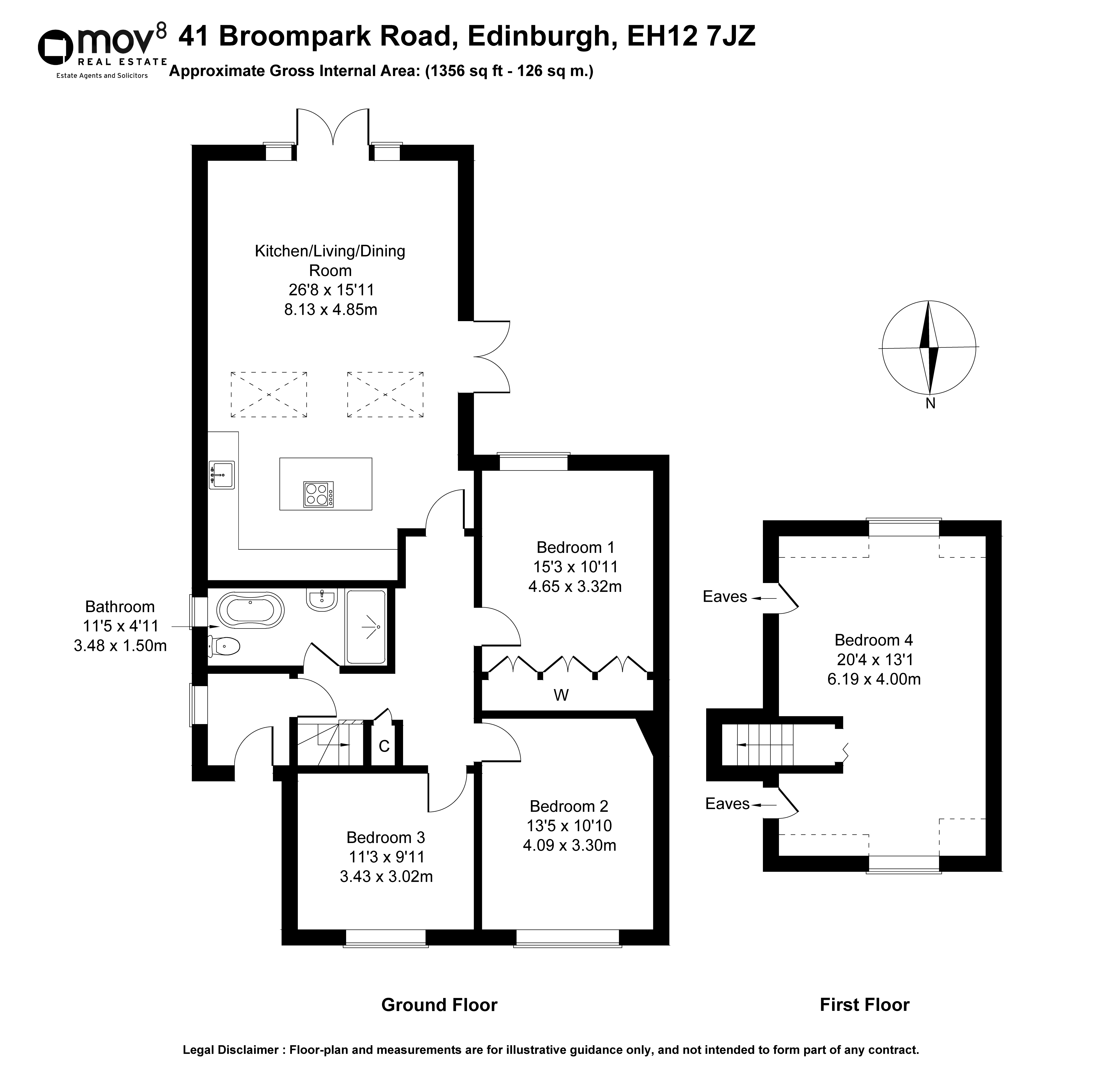 Floorplan 1 of  41 Broompark Road, Edinburgh, EH12 7JZ