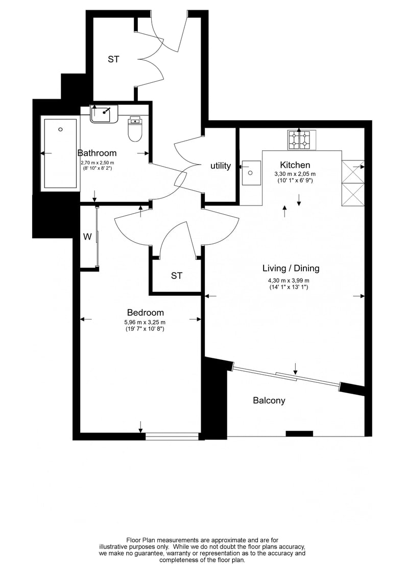 1 bedroom(s) apartment to sale in Wandsworth Road, Nine Elms, London-Floorplan