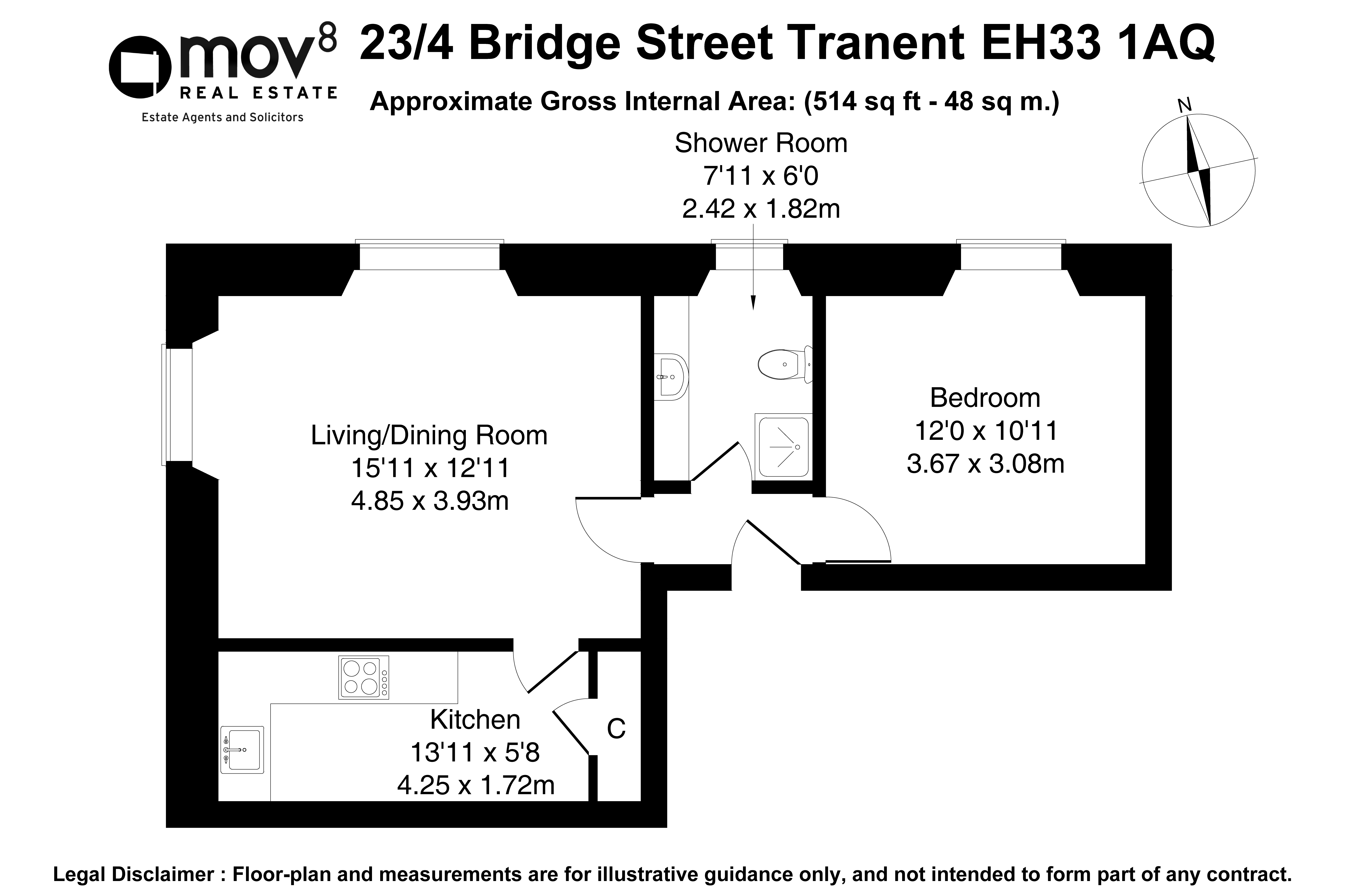 Floorplan 1 of 23/4, Bridge Street, Tranent, East Lothian, EH33 1AQ