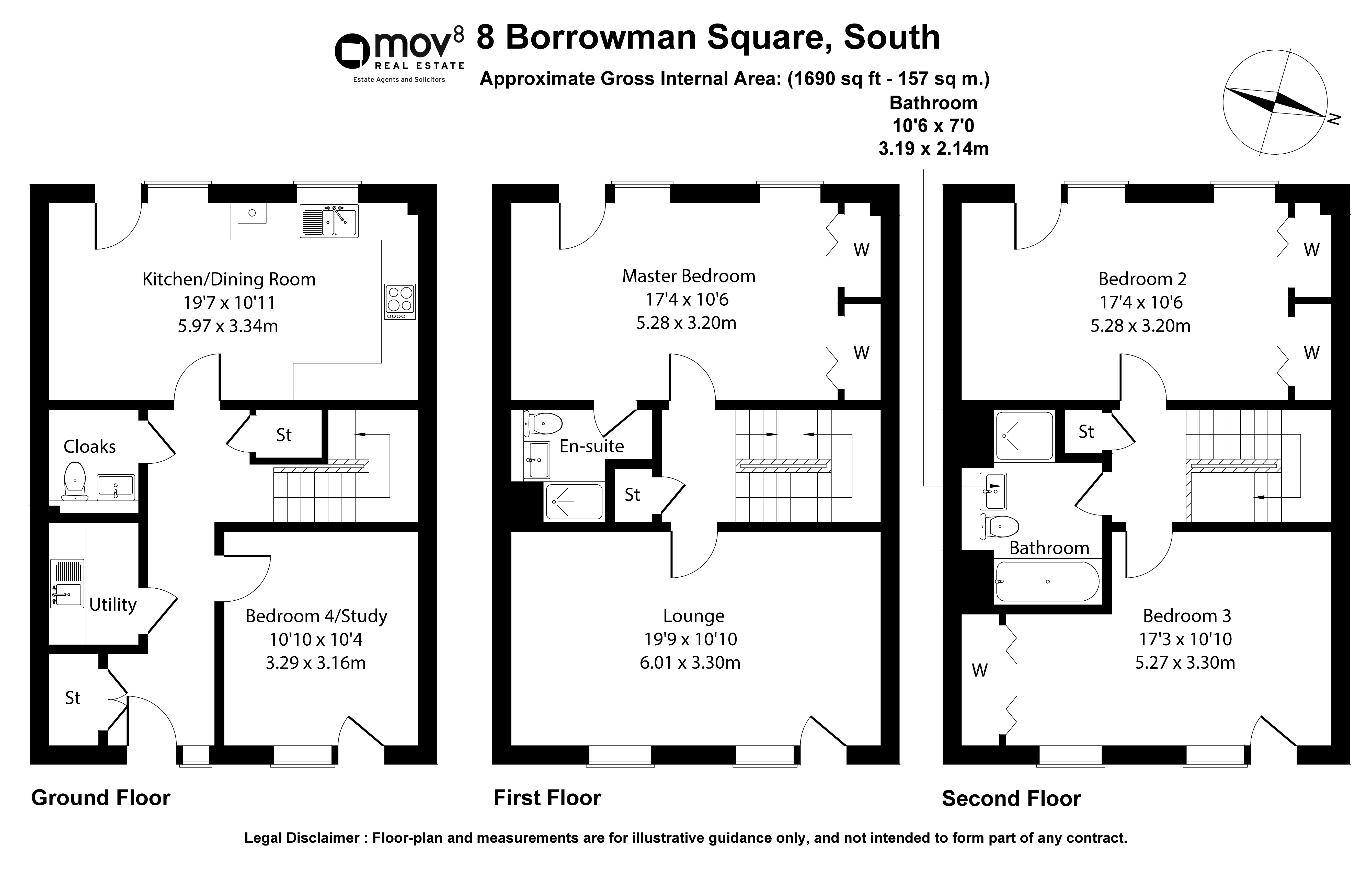 Floorplan 1 of 8 Borrowman Square, South Queensferry, City of Edinburgh, EH30 9AS