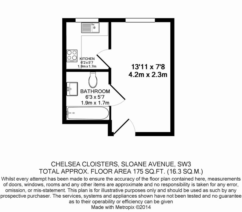 Studio apartment to sale in Sloane Avenue, Chelsea, London-Floorplan