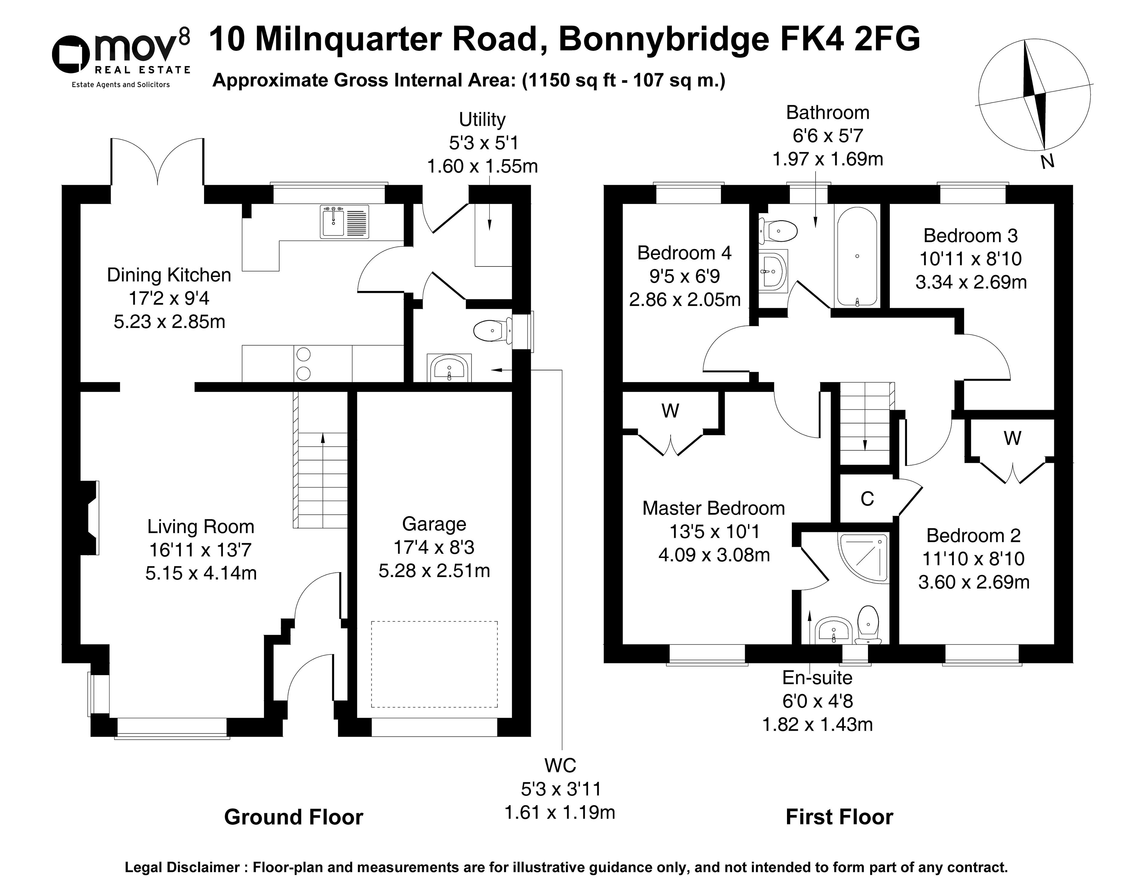 Floorplan 1 of 10 Milnquarter Road, Bonnybridge, Falkirk, FK4 2FG