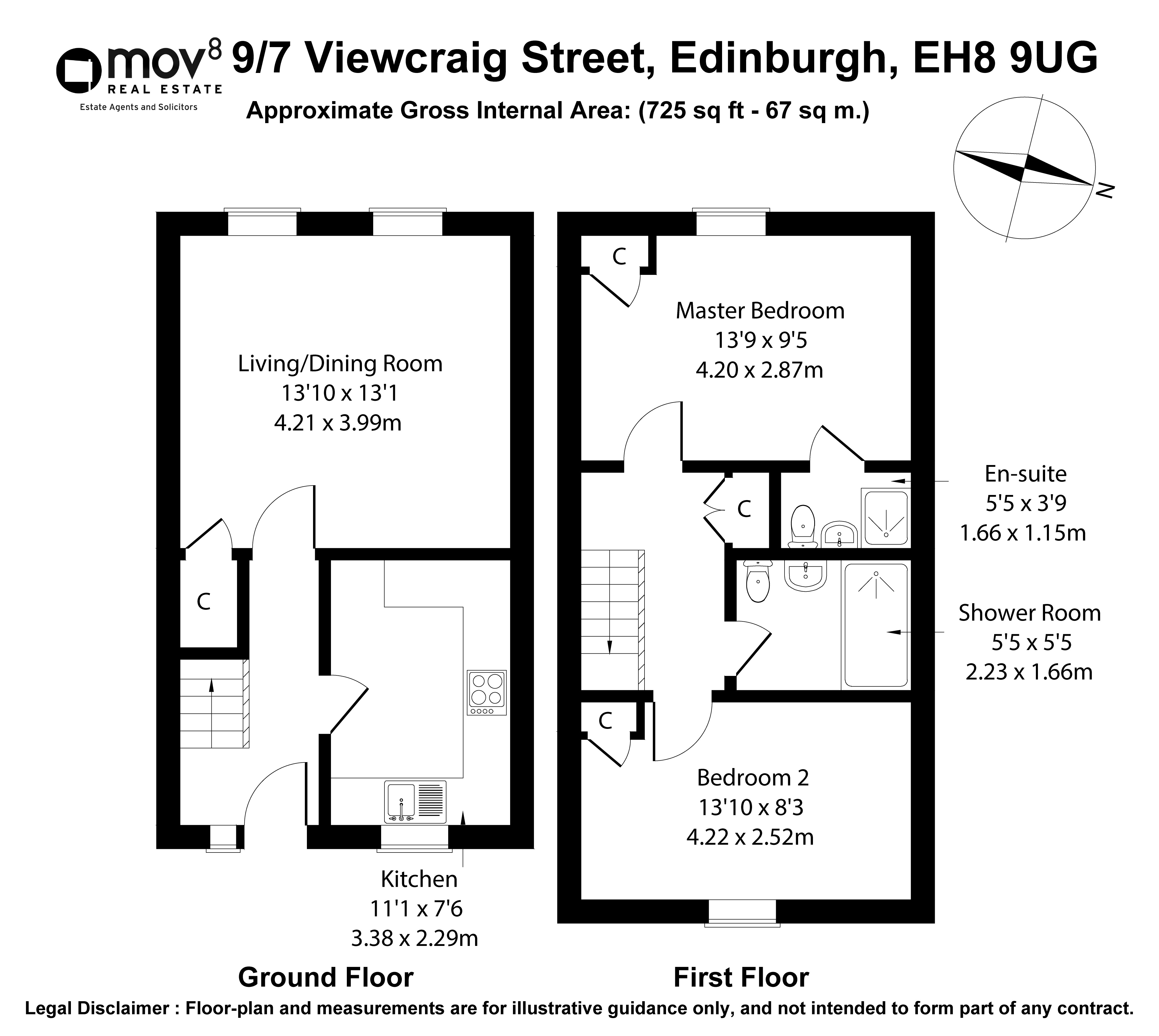 Floorplan 1 of 9/7, Viewcraig Street, Holyrood, Edinburgh, EH8 9UG