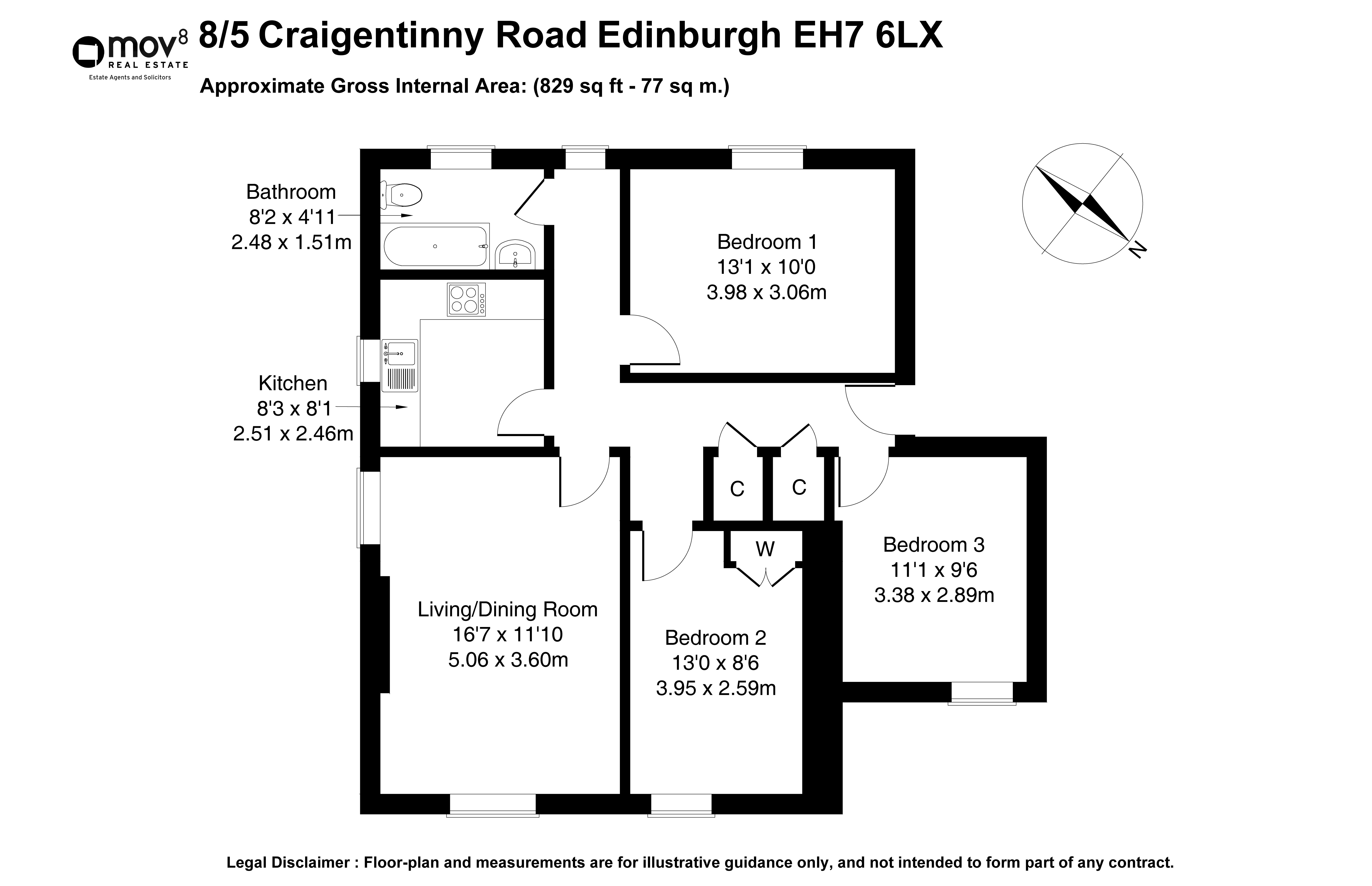 Floorplan 1 of 8/5, Craigentinny Road, Craigentinny, Edinburgh, EH7 6LX
