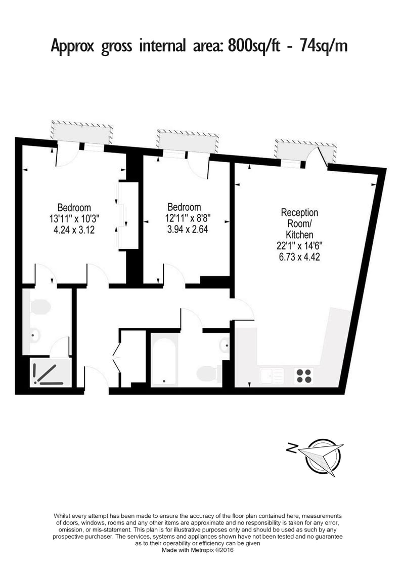 2 bedroom(s) apartment to sale in Fetter Lane, Holborn, London-Floorplan
