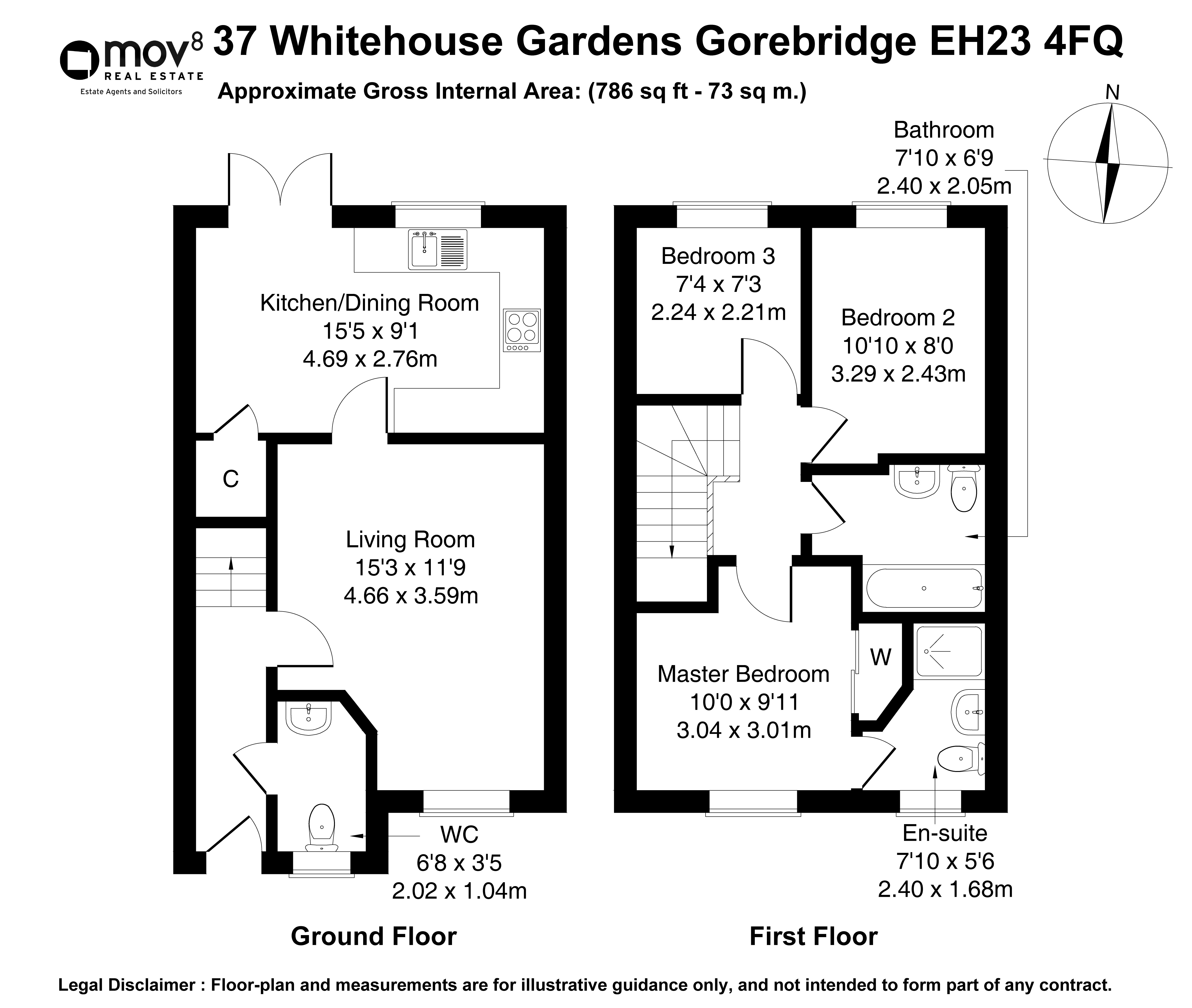 Floorplan 1 of 37 Whitehouse Gardens, Gorebridge, Midlothian, EH23 4FQ