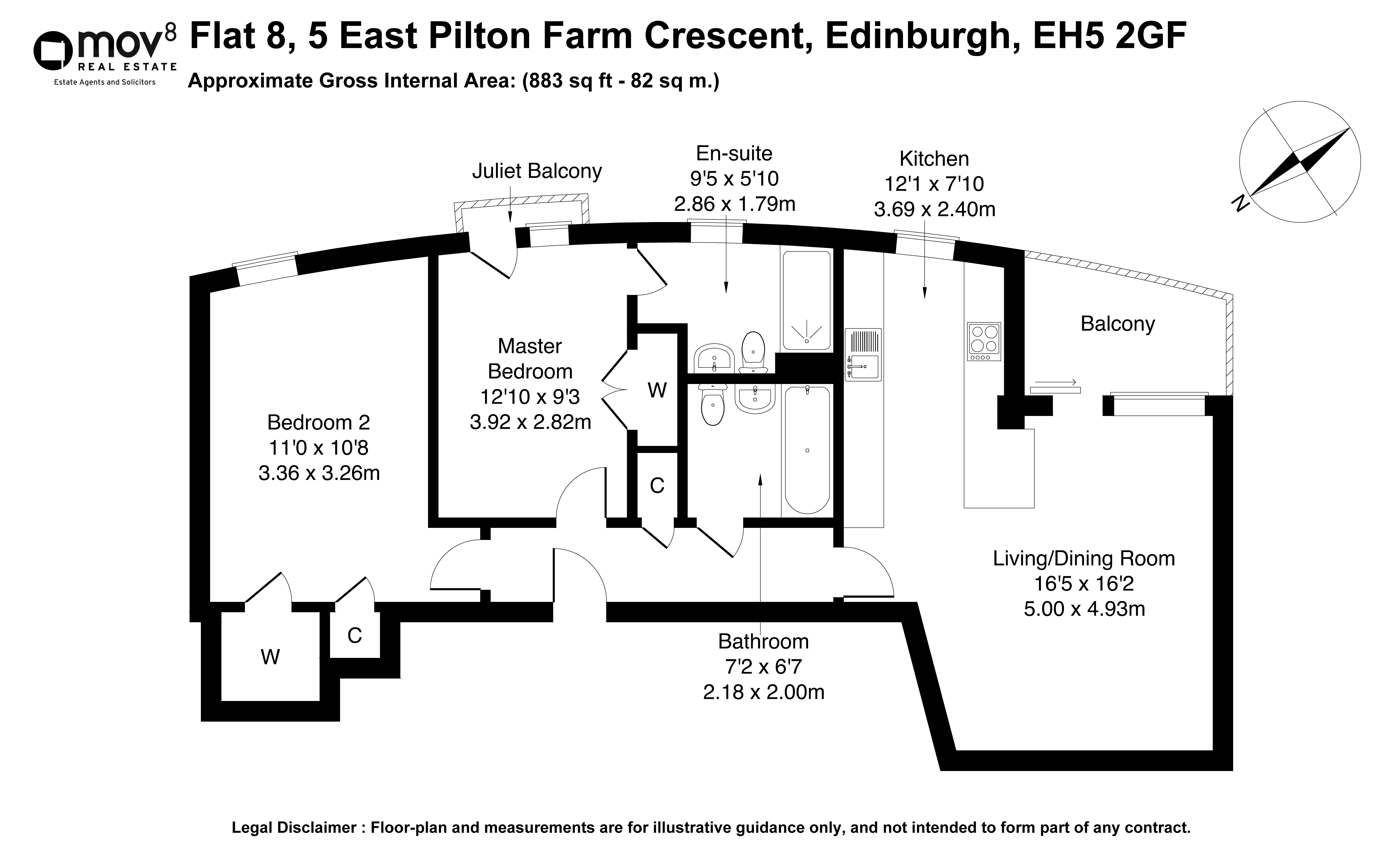 Floorplan 1 of Flat 8, 5 East Pilton Farm Crescent, Fettes, Edinburgh, EH5 2GF