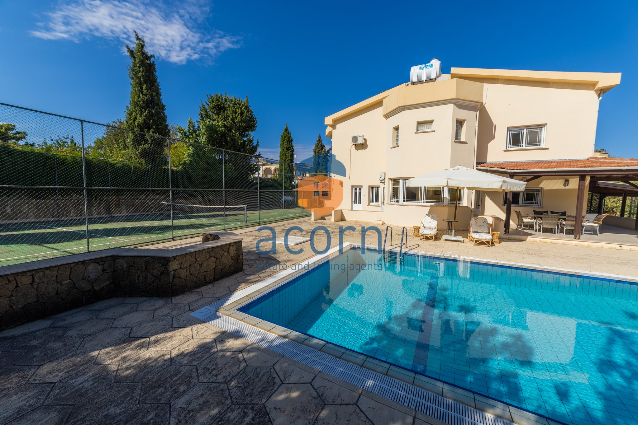 Stunning bright and airy pool villa with Tennis Court in sought after Yesiltepe, Yesiltepe