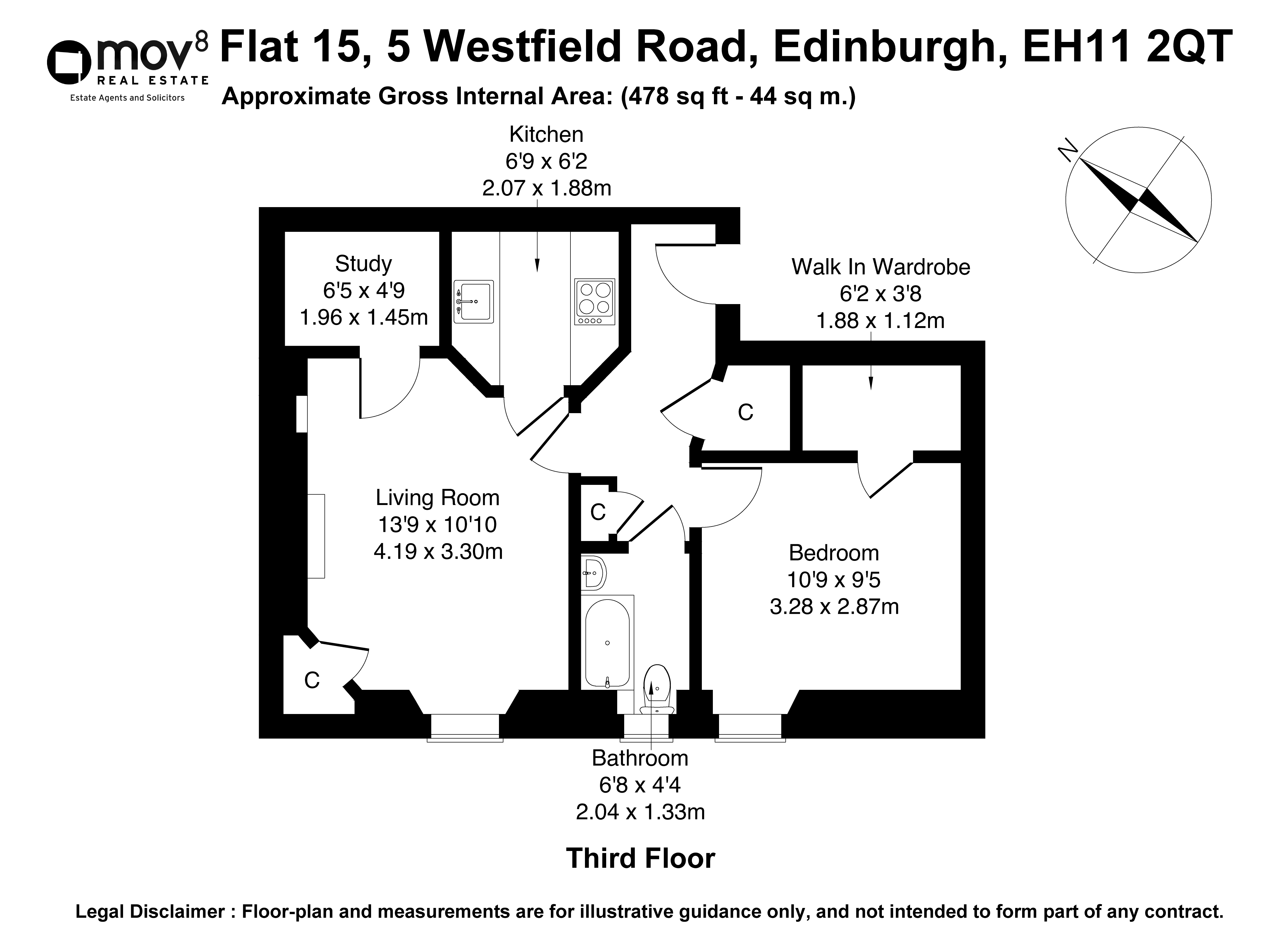 Floorplan 1 of 5/15, Westfield Road, Gorgie, Edinburgh, EH11 2QT