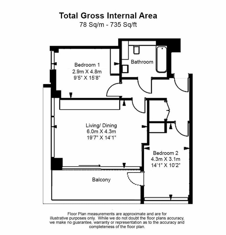 2 bedroom(s) apartment to sale in Royal Mint Street, Tower Hill, London-Floorplan