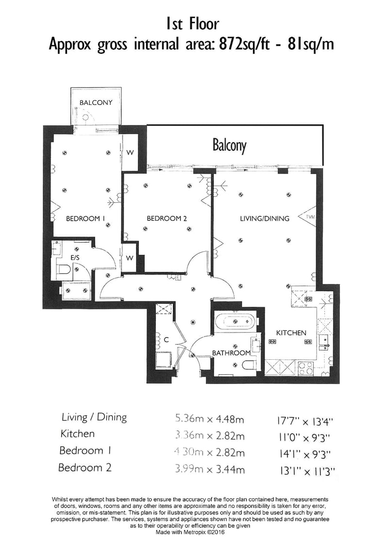 2 bedroom(s) apartment to sale in Kew Bridge Road, Brentford-Floorplan
