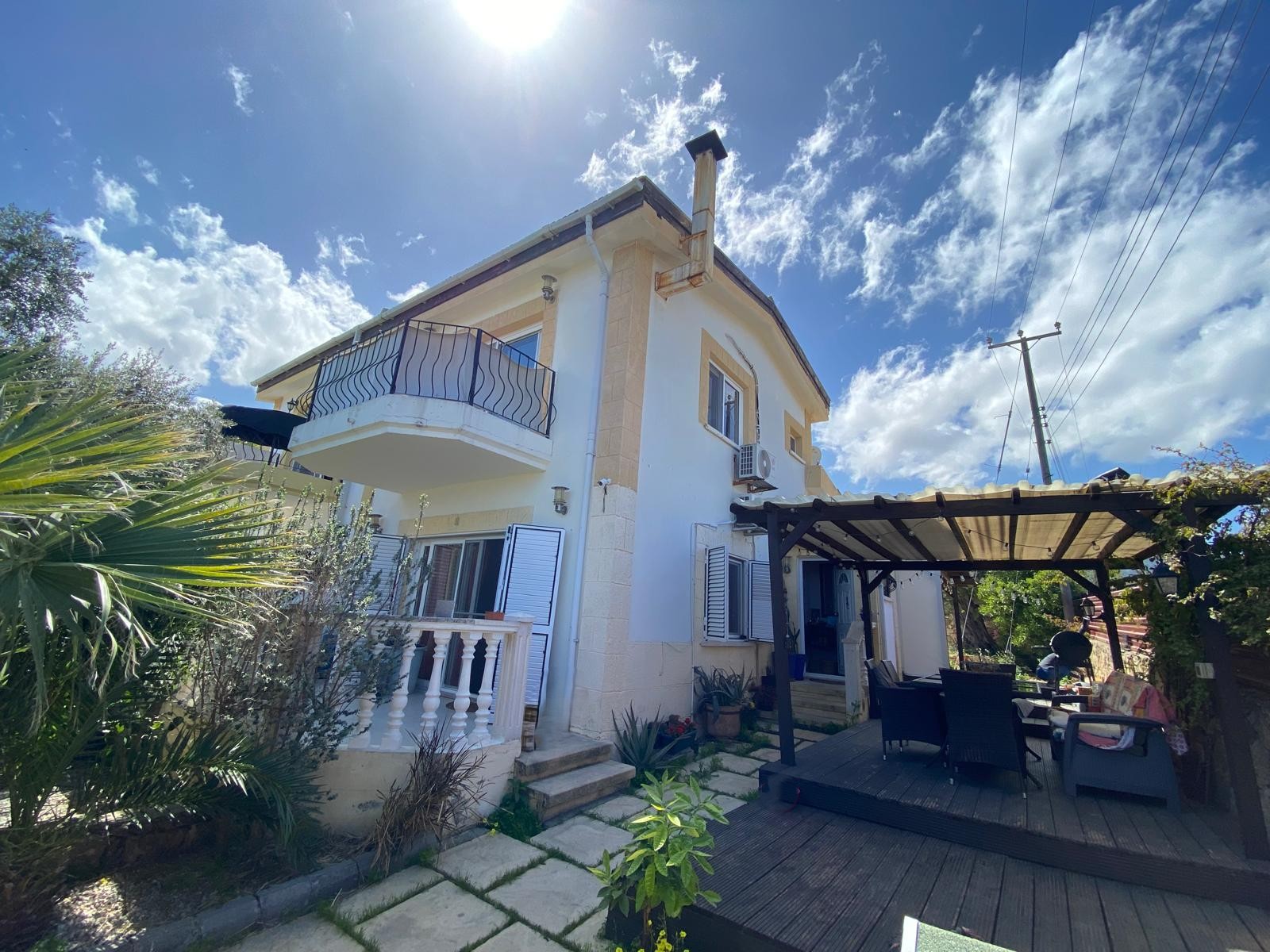 Charming Semi-Detached Villa with Sea Views, Private Garden and Communal pool, Bellapais