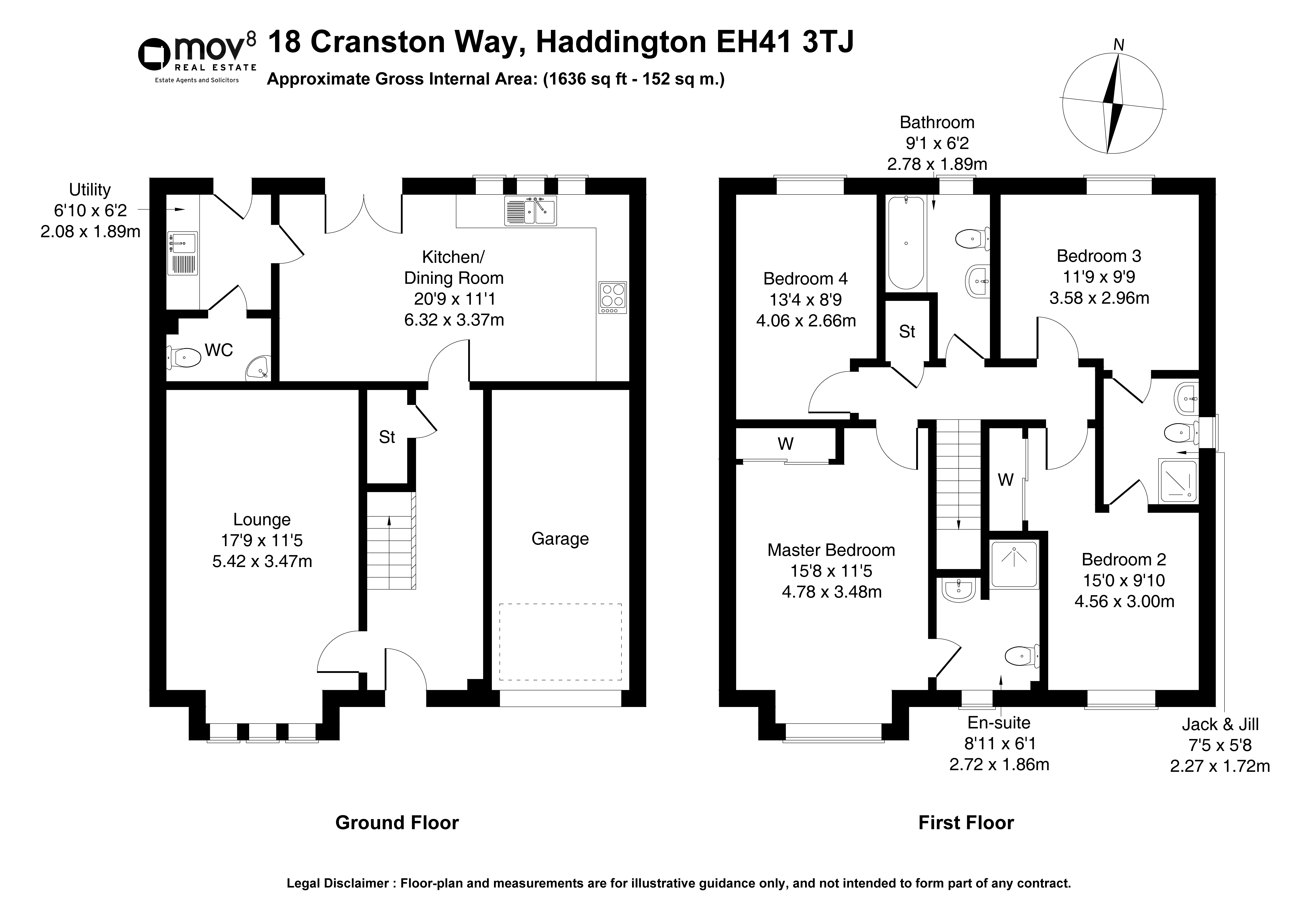 Floorplan 1 of 18 Cranston Way, Haddington, East Lothian, EH41 3TJ