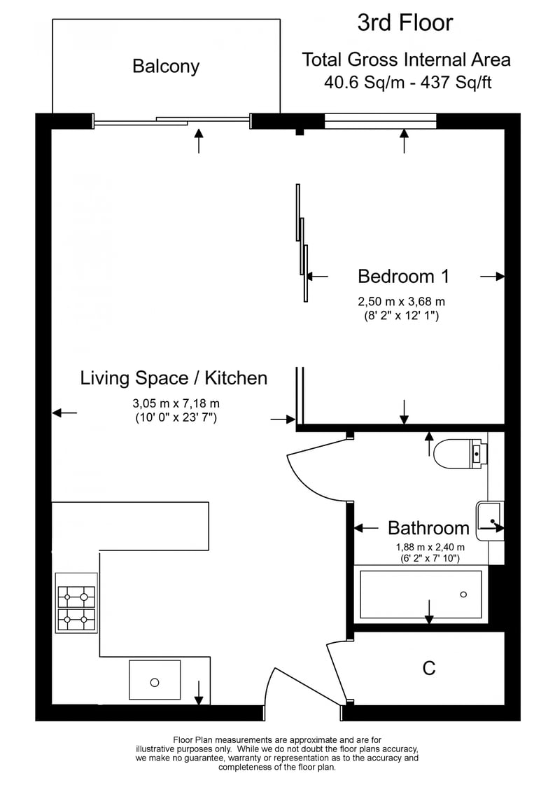 1 bedroom(s) apartment to sale in Beaufort Square, Colindale, London-Floorplan
