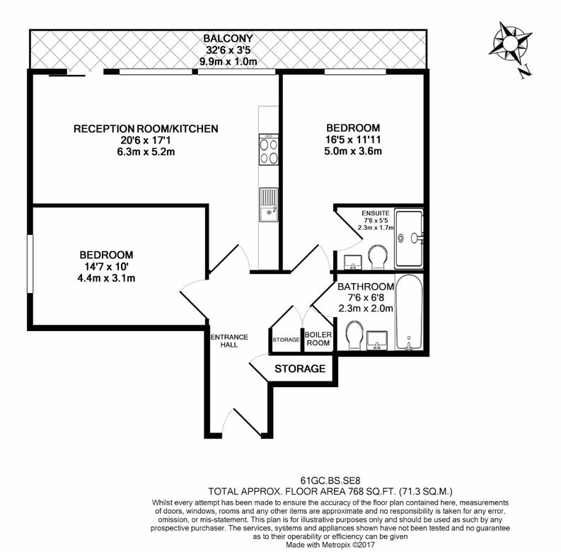 2 bedroom(s) apartment to sale in Bailey Street, Surrey Quays-Floorplan