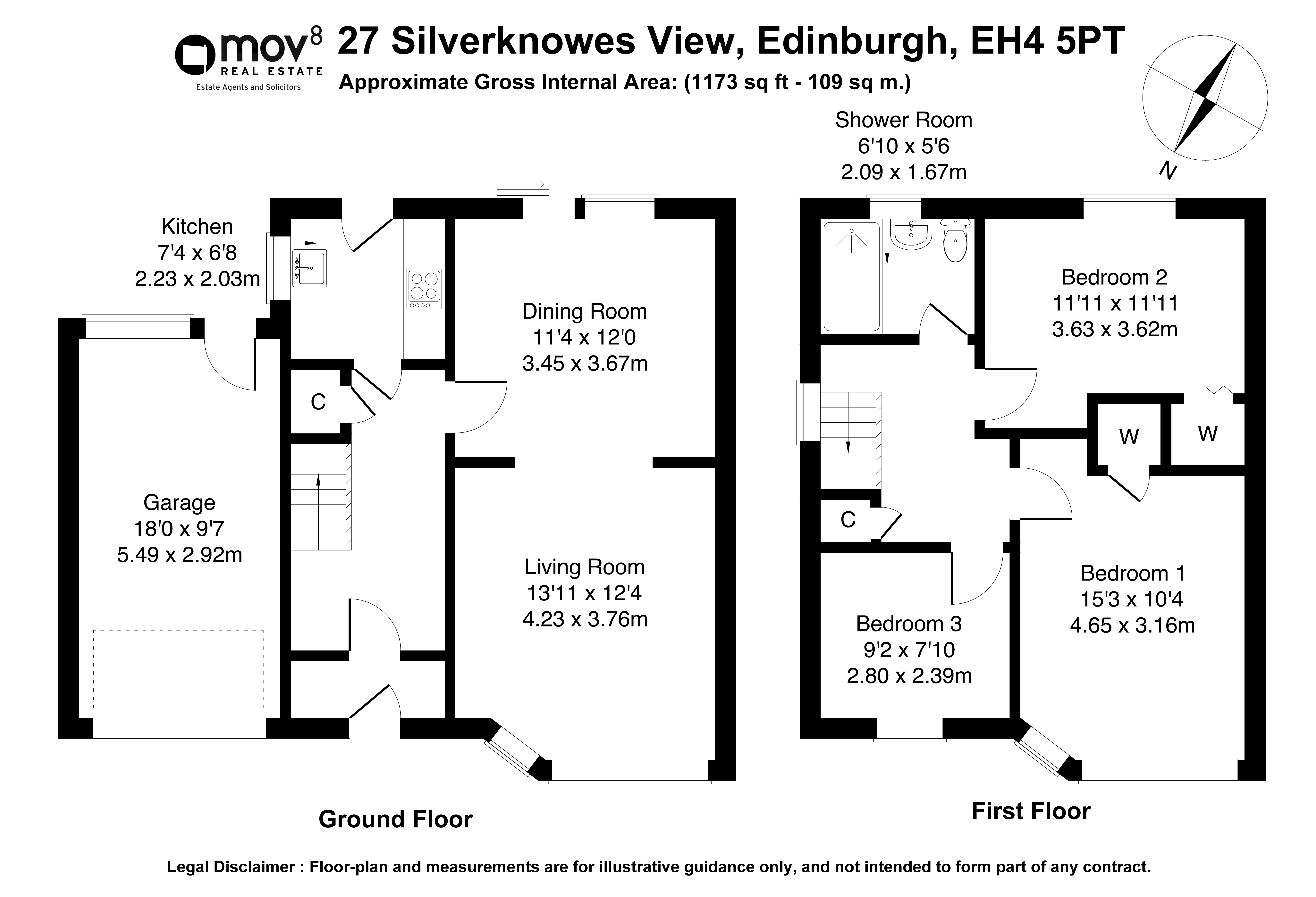 Floorplan 1 of 27 Silverknowes View, Silverknowes, Edinburgh, EH4 5PT