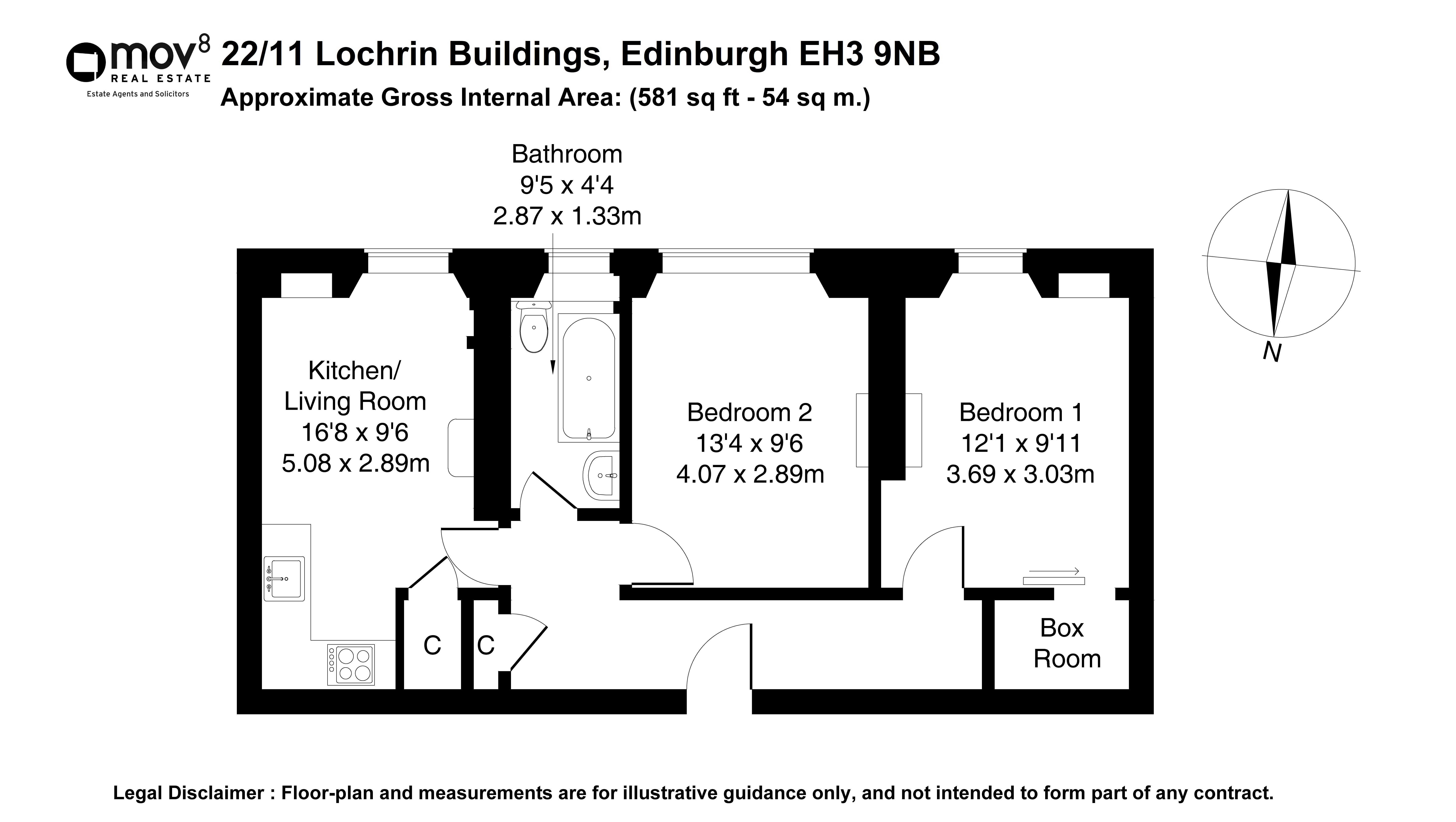 Floorplan 1 of 22/11, Lochrin Buildings, Tollcross, Edinburgh, EH3 9NB
