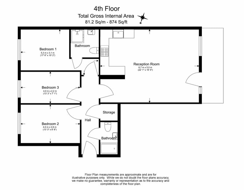 3 bedroom(s) apartment to sale in 7 Charcot Road, Colindale, London-Floorplan