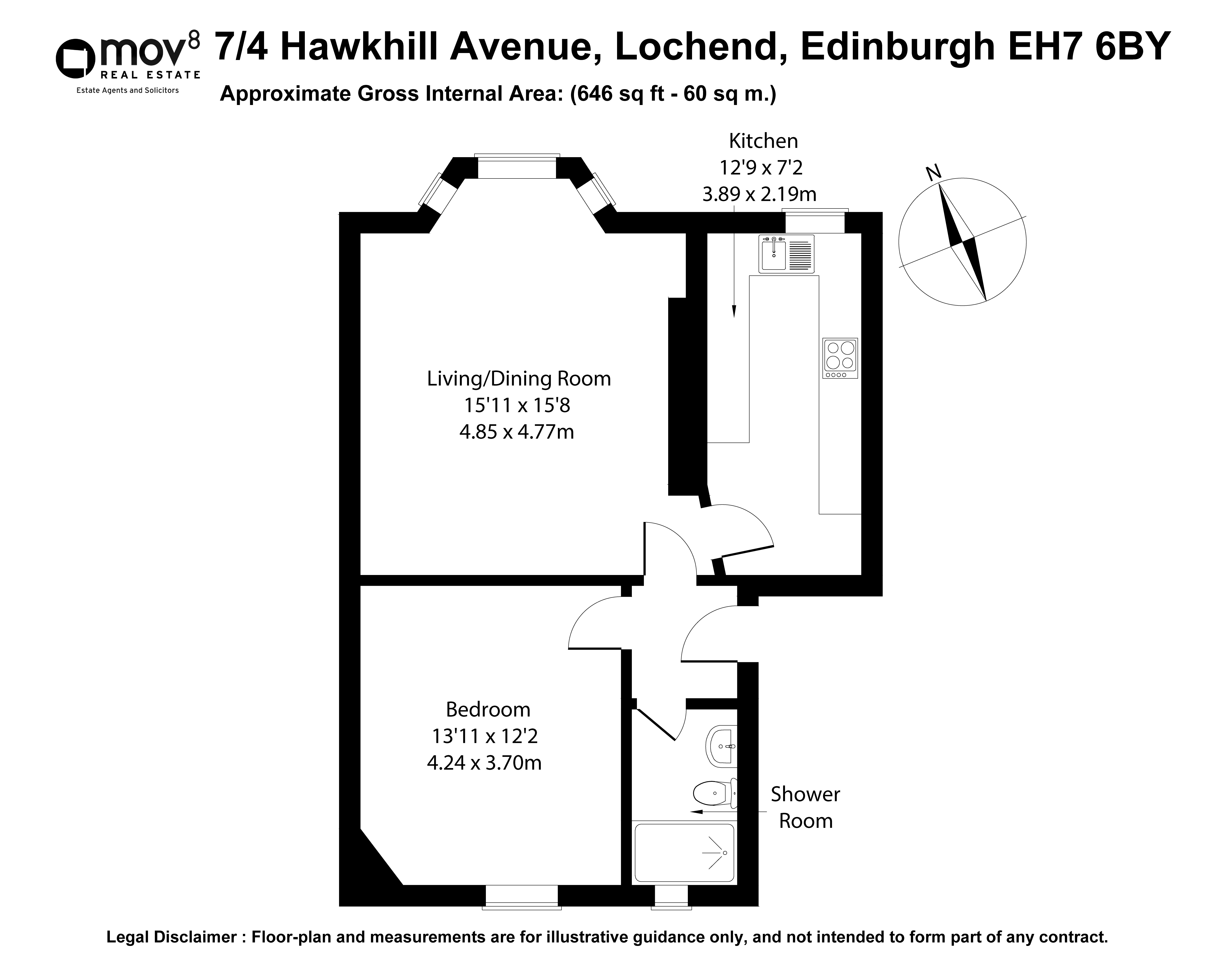 Floorplan 1 of 7/4, Hawkhill Avenue, Lochend, Edinburgh, EH7 6BY