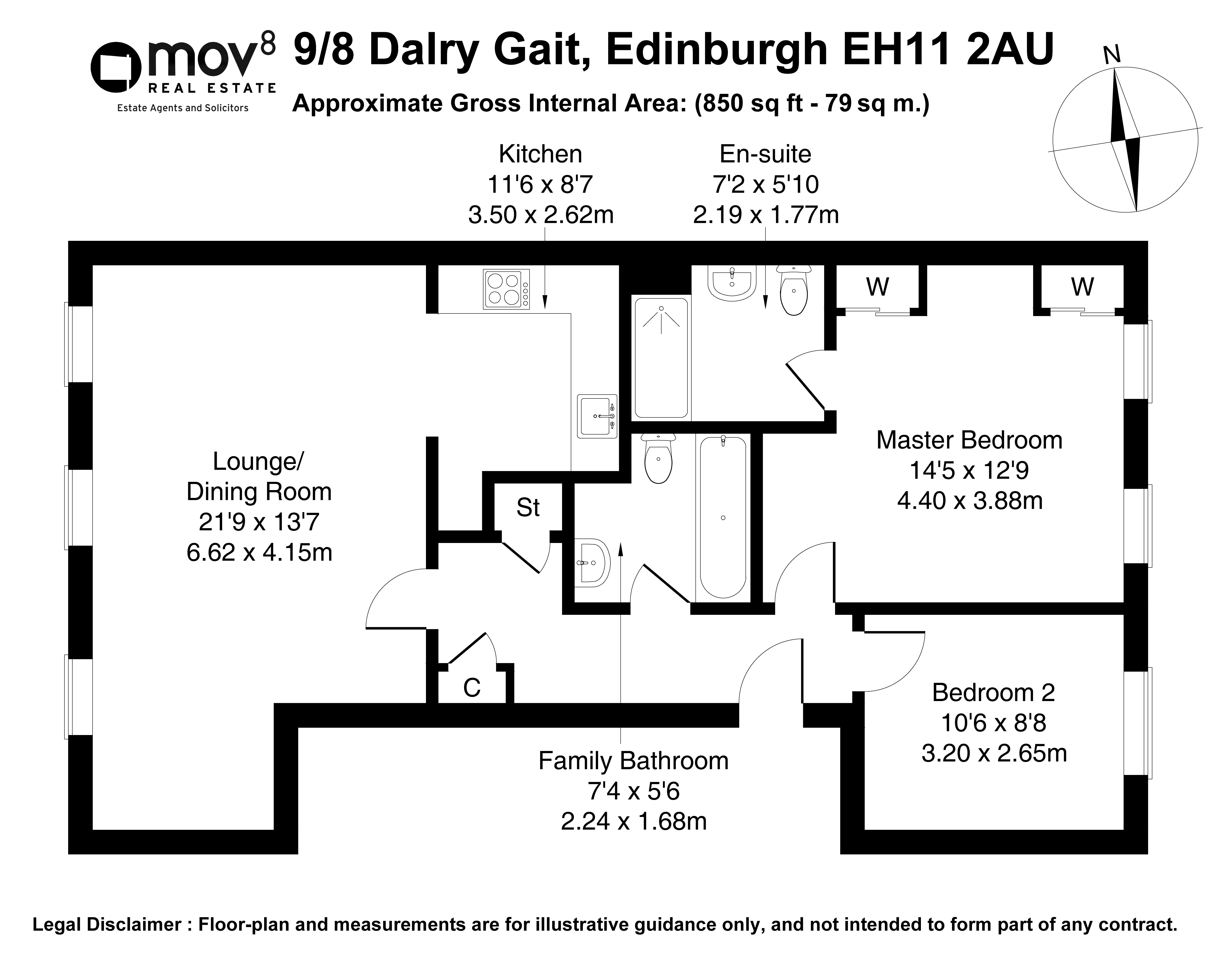Floorplan 1 of 9/8, Dalry Gait, Dalry, Edinburgh, EH11 2AU