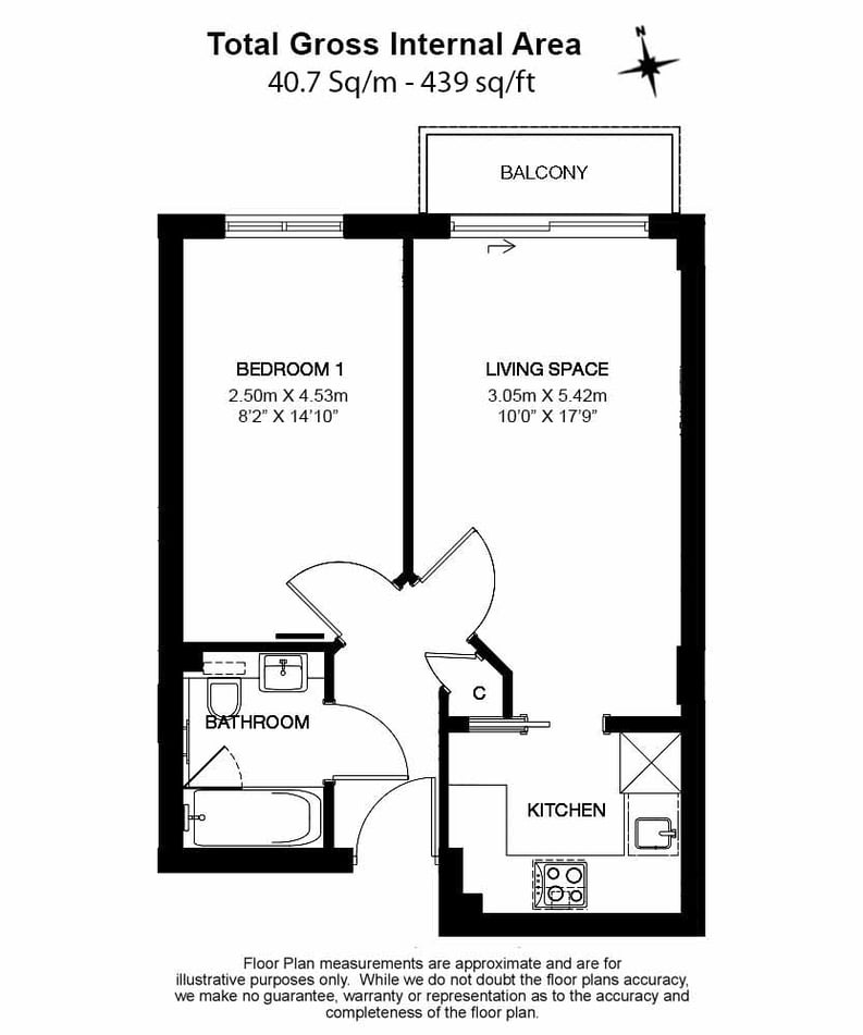 1 bedroom(s) apartment to sale in Heritage Avenue, London-Floorplan