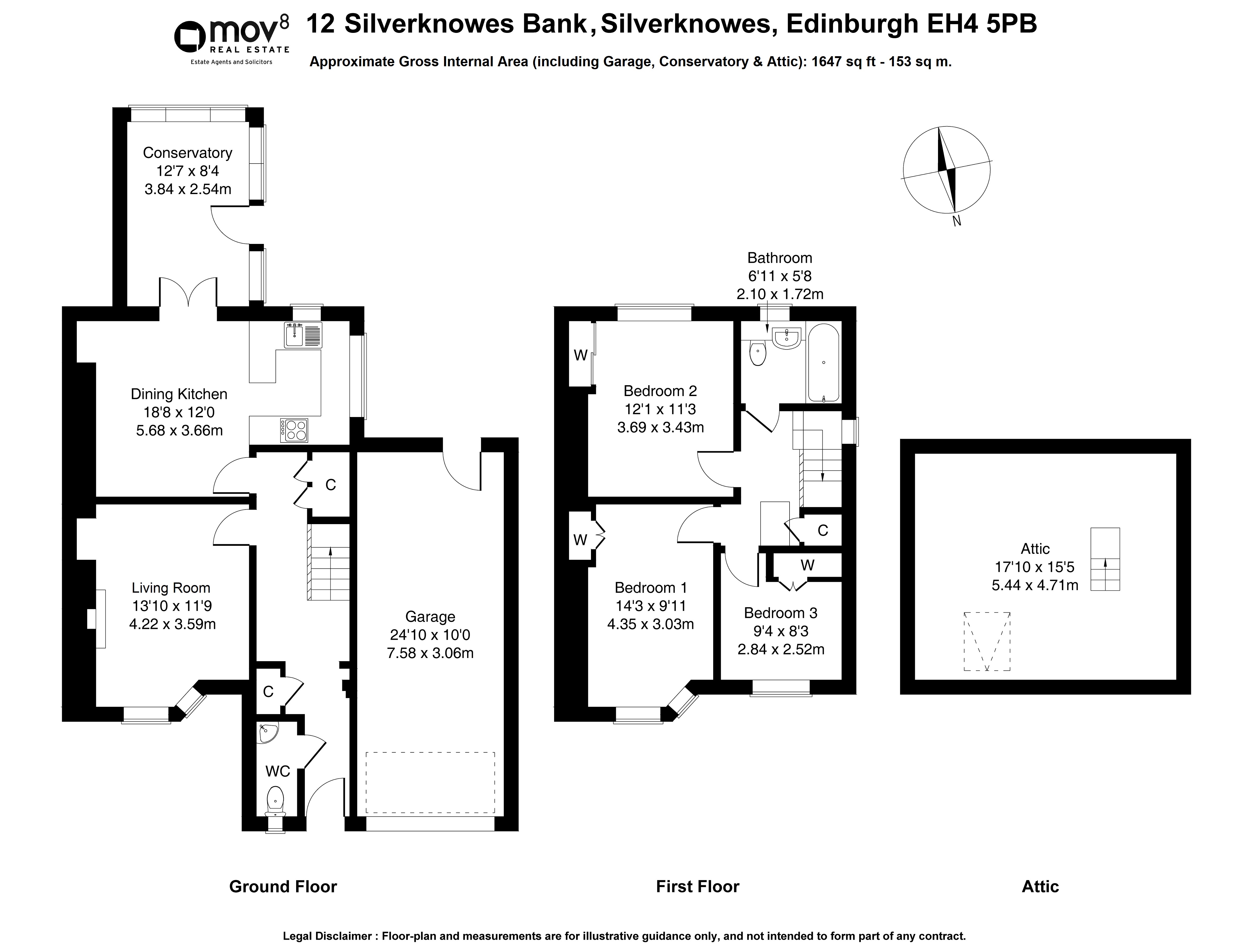 Floorplan 1 of 12 Silverknowes Bank, Silverknowes, Edinburgh, EH4 5PB