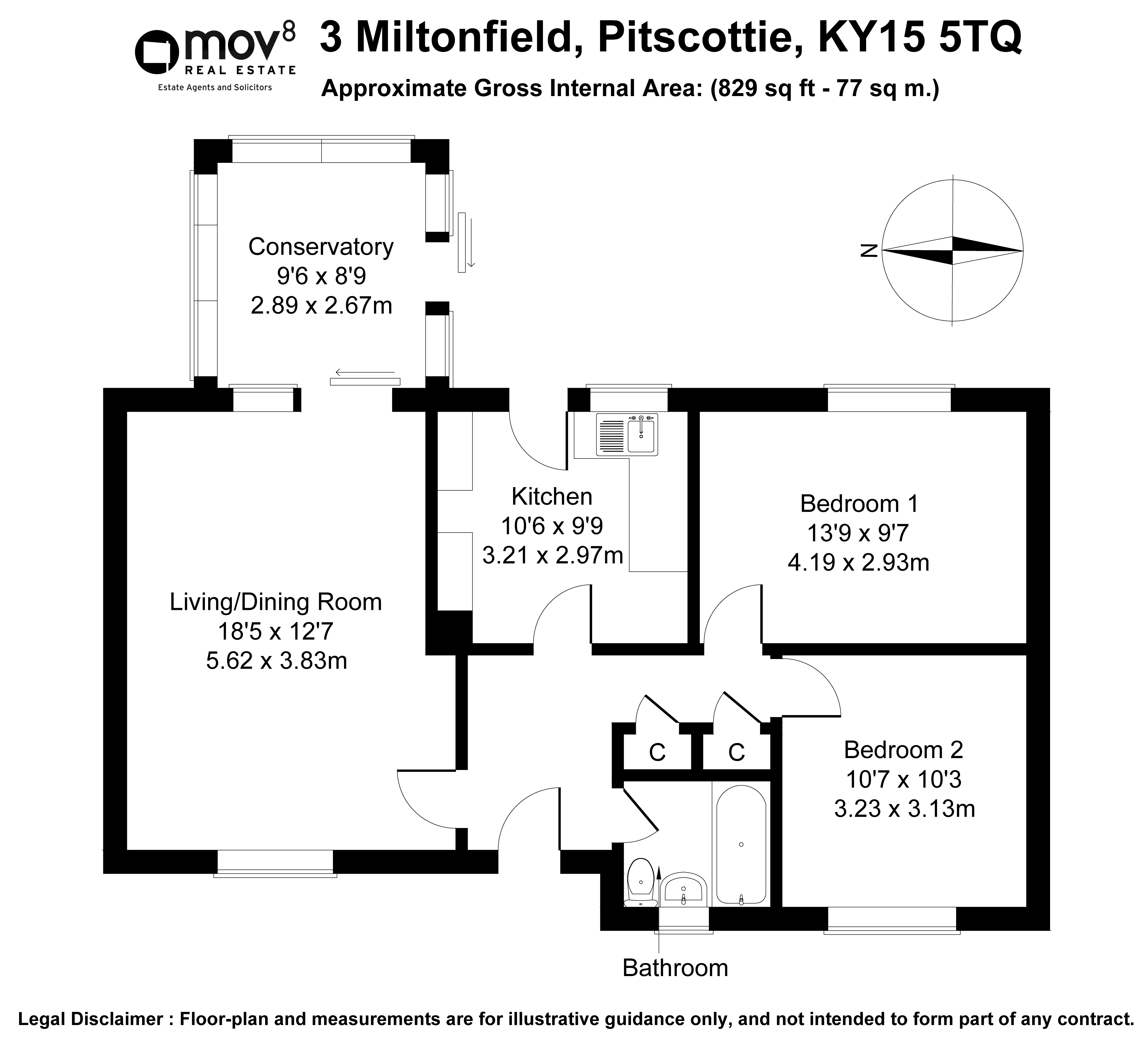 Floorplan 1 of 3 Miltonfield, Pitscottie, Cupar, Fife, KY15 5TQ