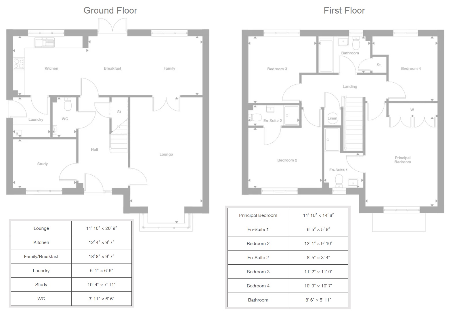 Floorplan 1 of Plot 71, The Marwood Miller Homes, Kennaway Avenue, Perth, Perthshire, PH1 0AW