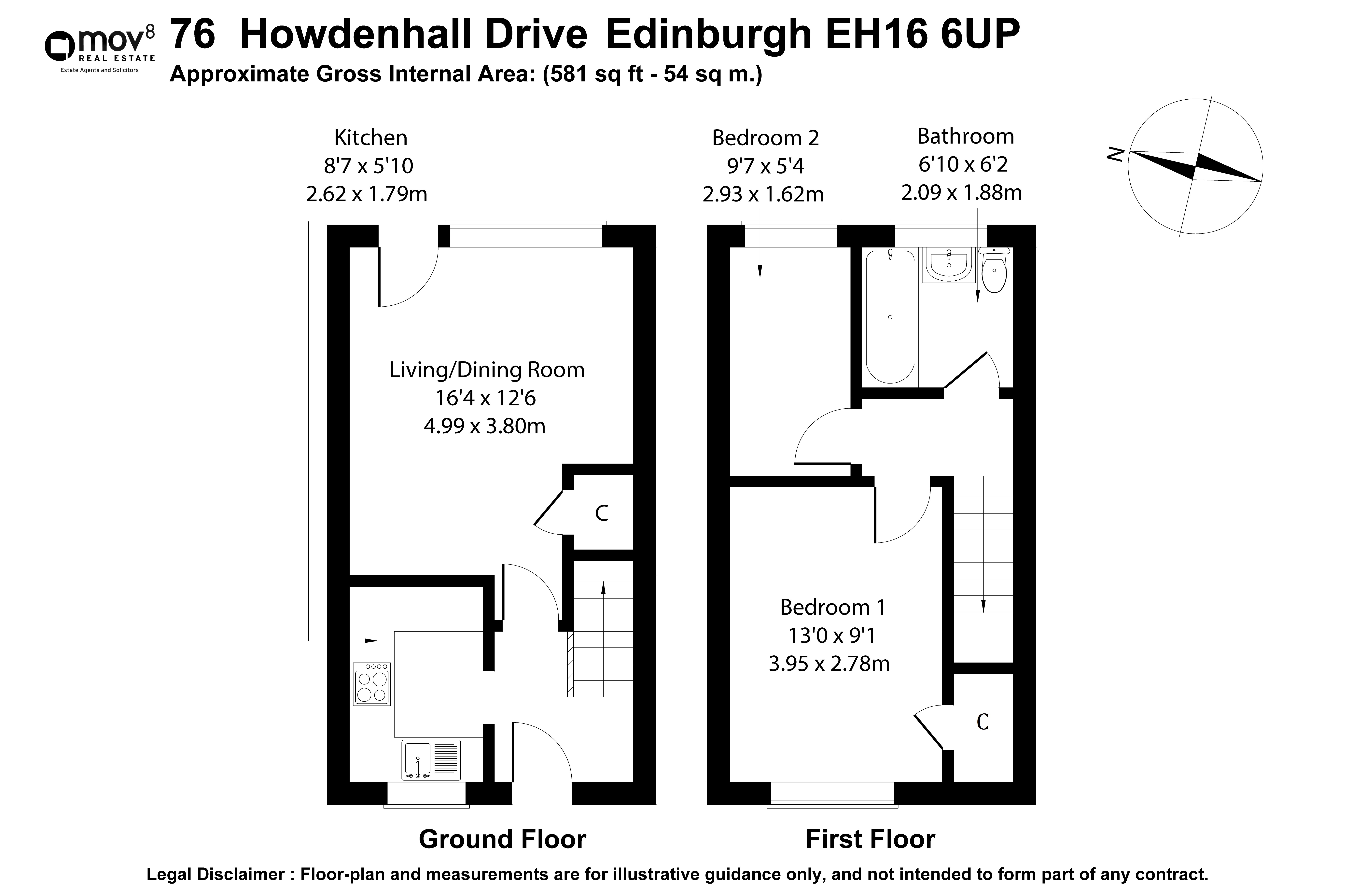 Floorplan 1 of 76 Howdenhall Drive, Howdenhall, Edinburgh, EH16 6UP