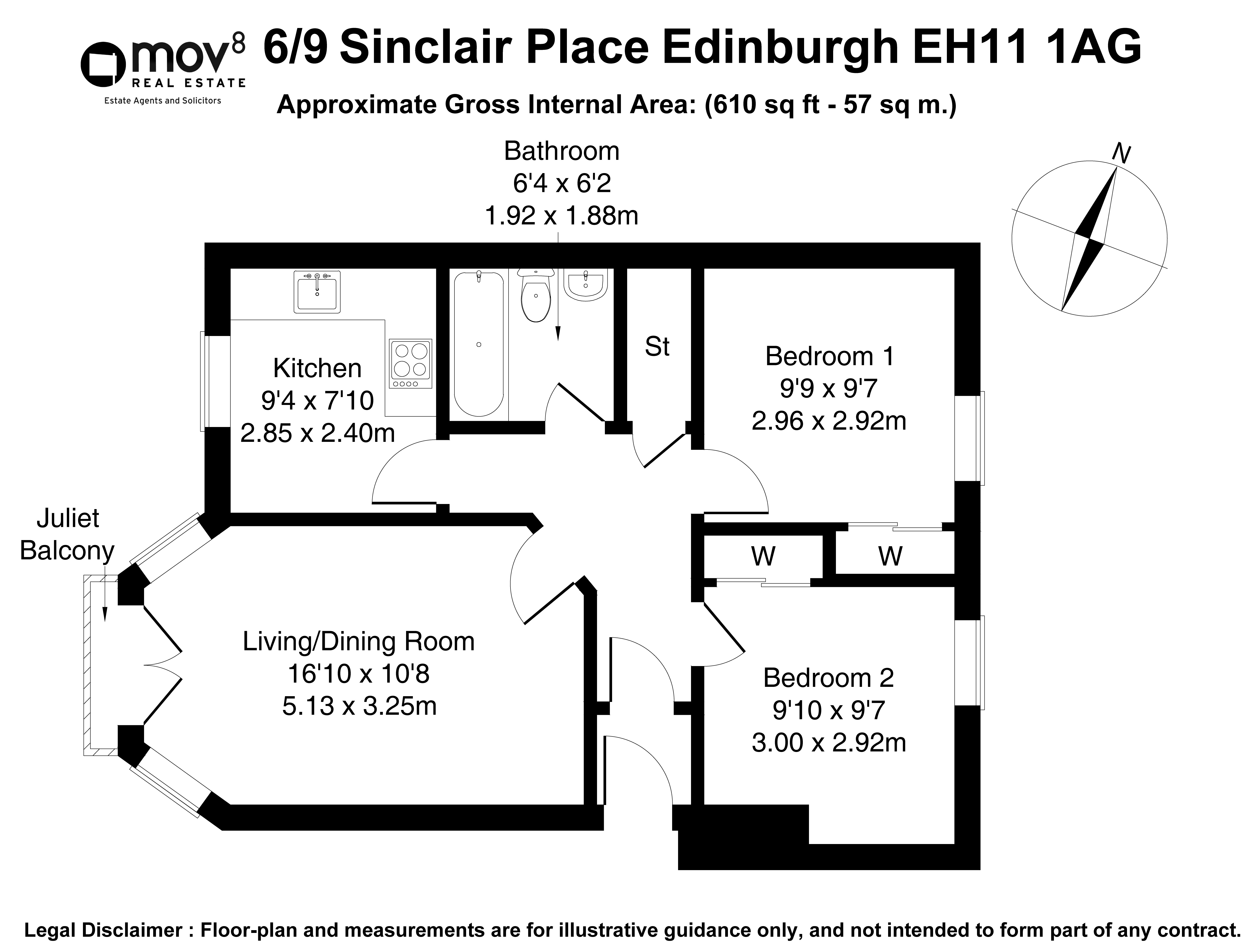 Floorplan 1 of 6/9, Sinclair Place, Edinburgh, EH11 1AG