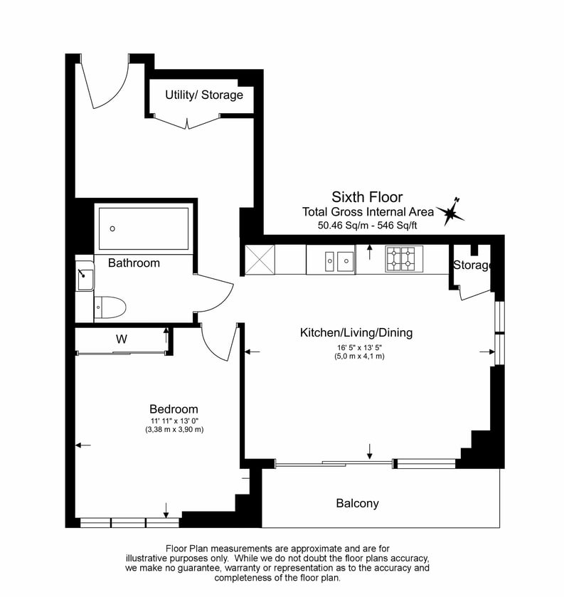 1 bedroom(s) apartment to sale in Stepney Way, Silk District, White Chapel, London-Floorplan