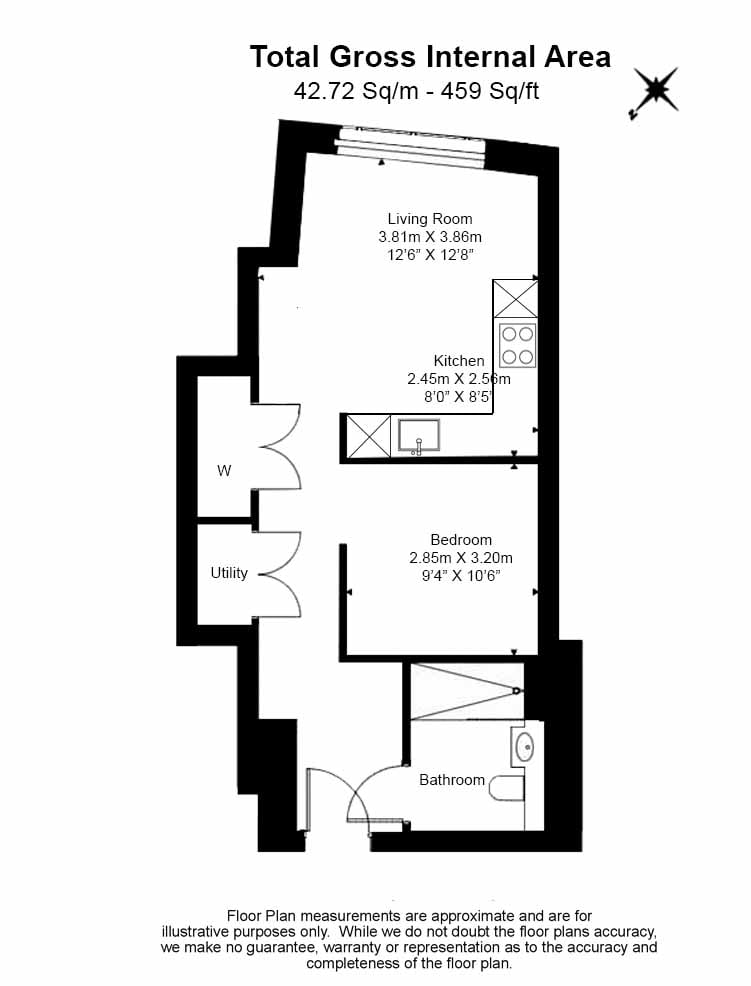 1 bedroom(s) apartment to sale in Newcastle Place, Paddington, London-Floorplan