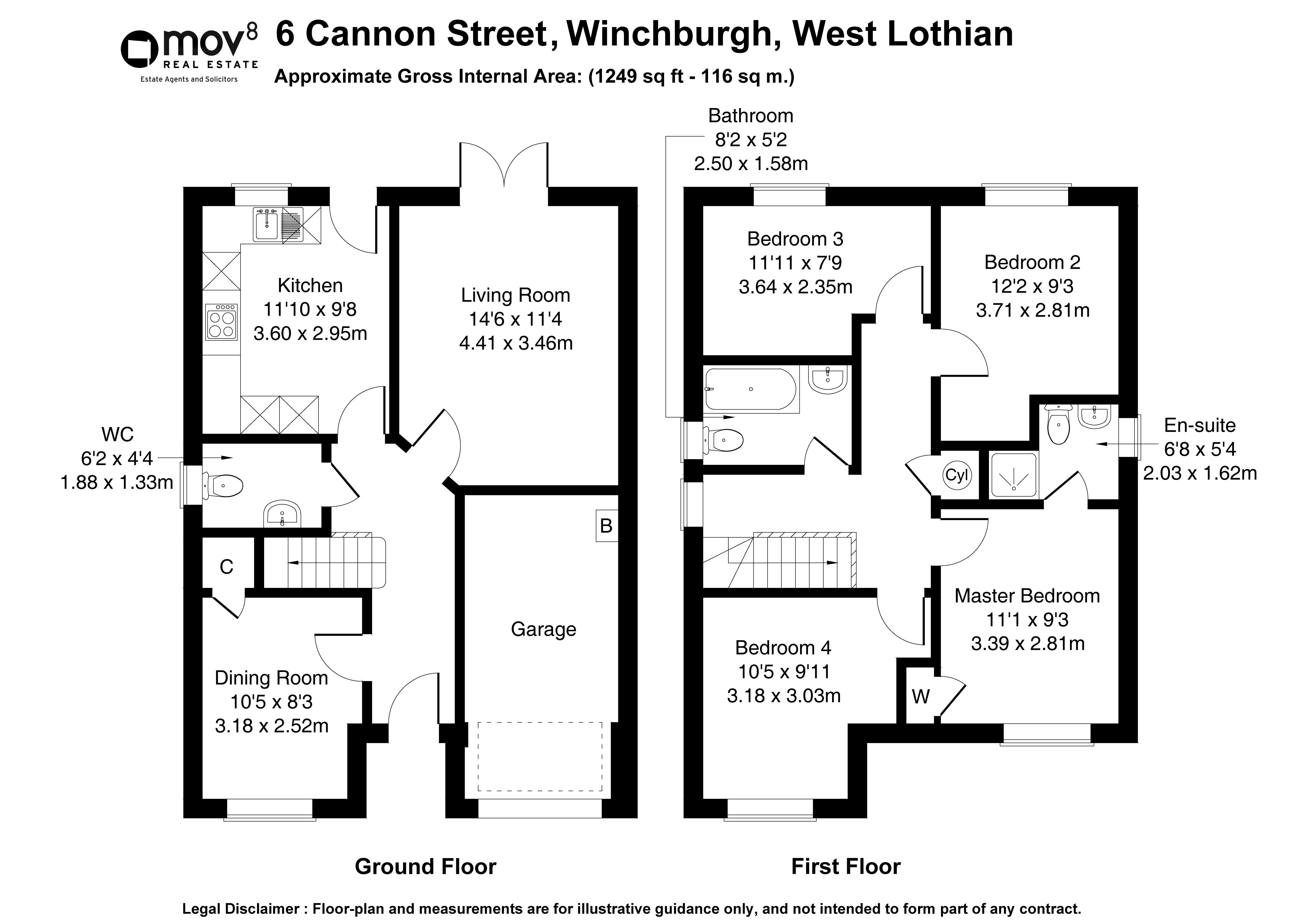 Floorplan 1 of 6 Cannon Street, Winchburgh, West Lothian, EH52 6WN