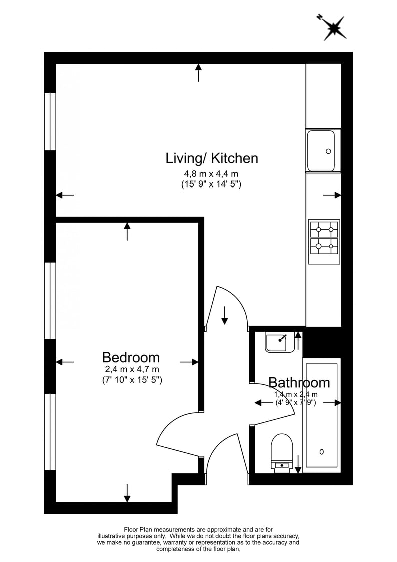 1 bedroom(s) apartment to sale in Alie Street, Aldgate, London-Floorplan
