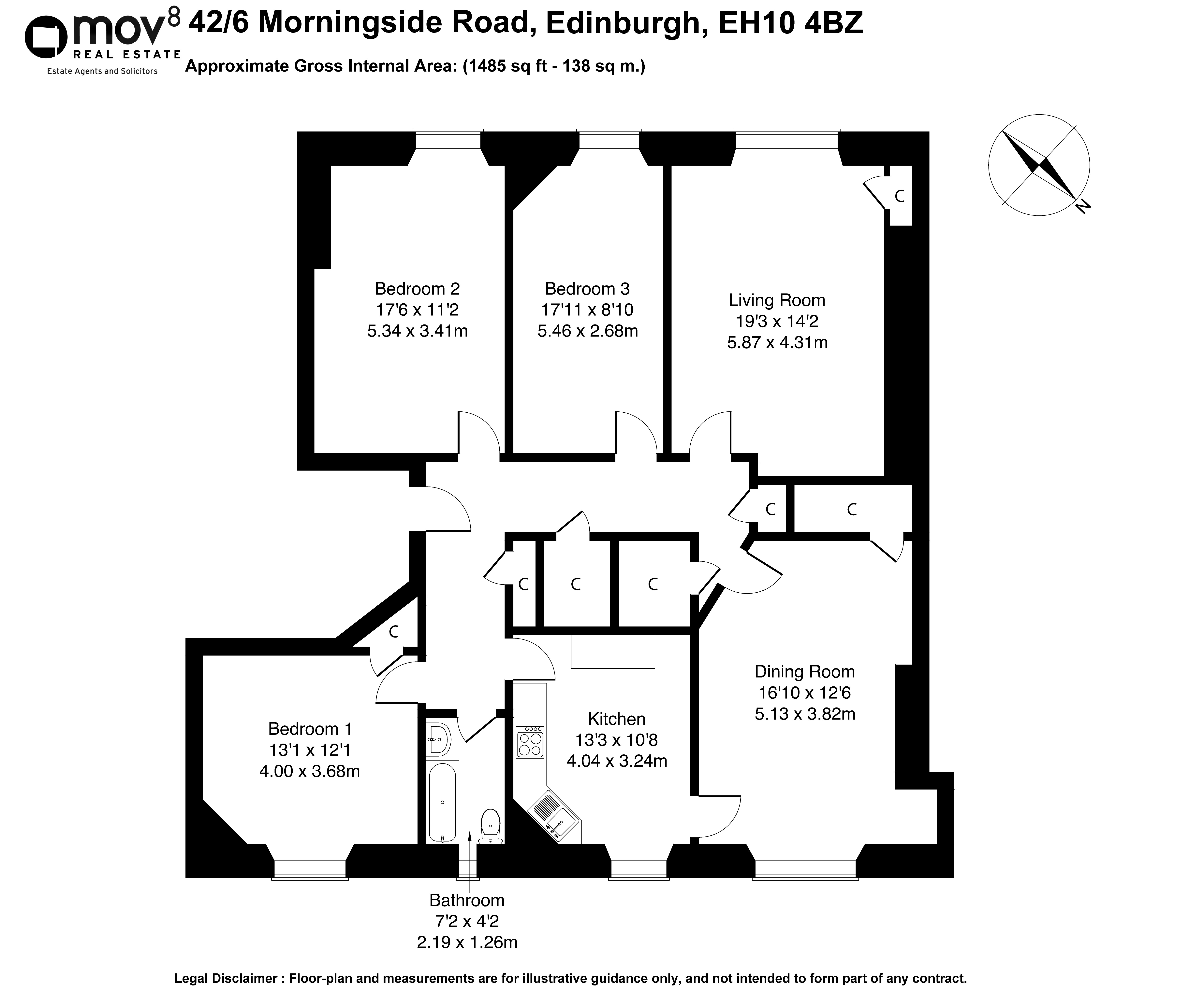Floorplan 1 of 42/6, Morningside Road, Greenhill, Edinburgh, EH10 4BZ