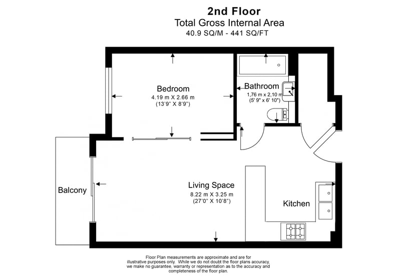 1 bedroom(s) apartment to sale in Boulevard Drive, Beaufort Park, Colindale-Floorplan