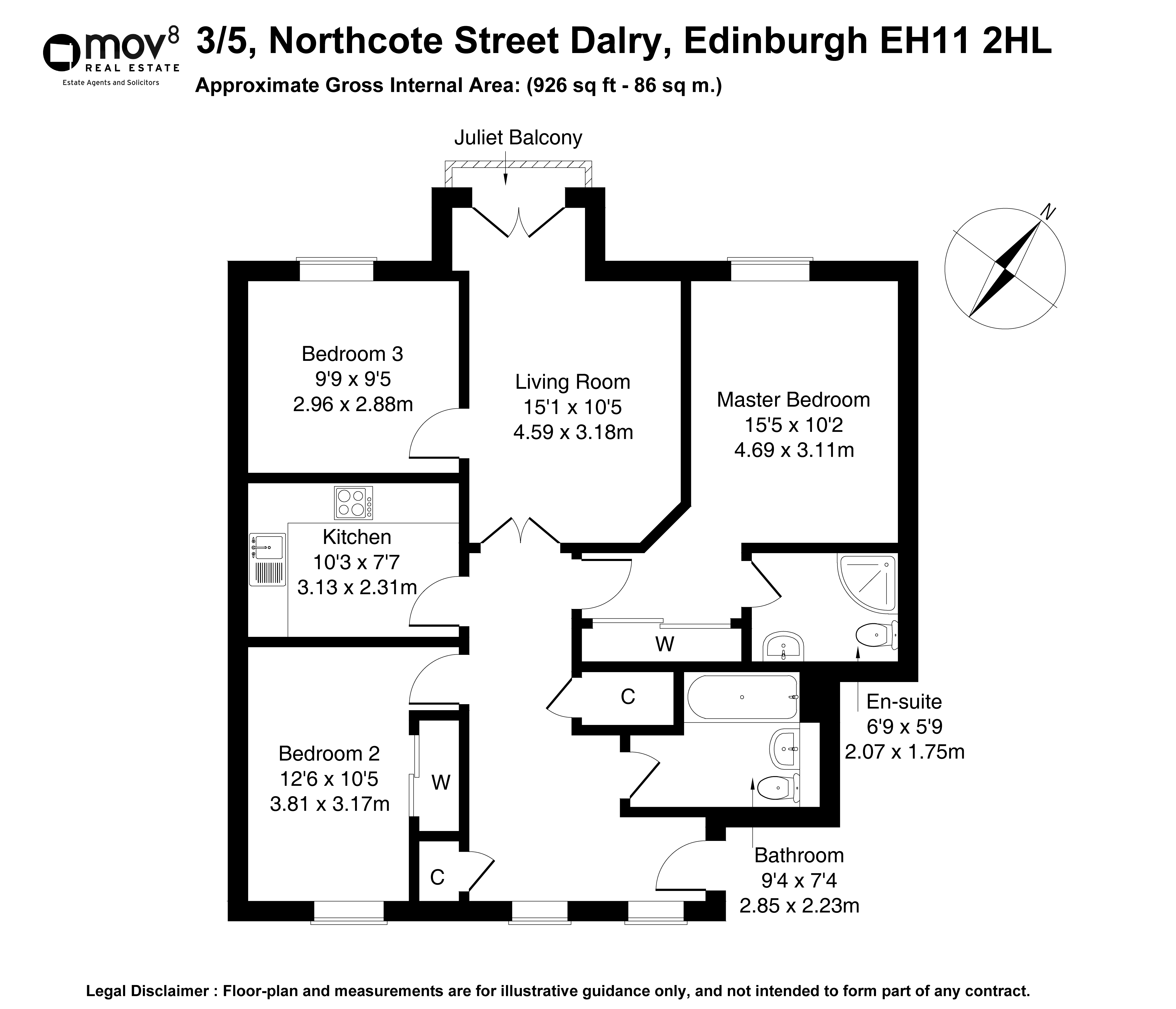 Floorplan 1 of 3/5, Northcote Street, Dalry, Edinburgh, EH11 2HL