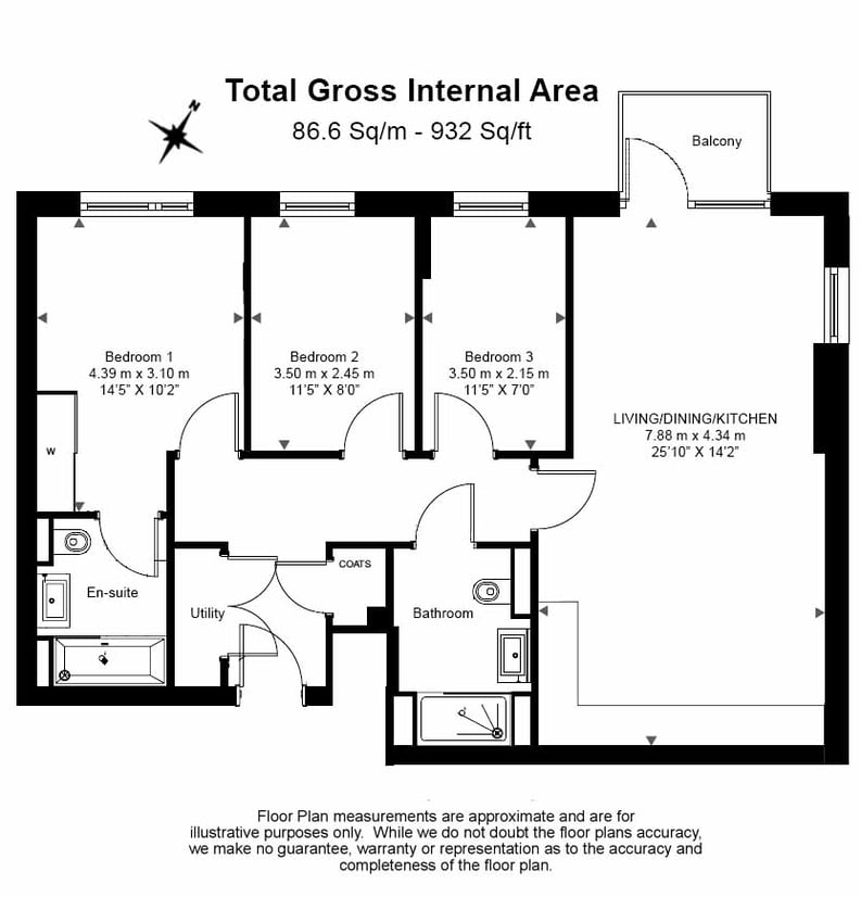 3 bedroom(s) apartment to sale in Ashton Reach, Surrey Quay, London-Floorplan