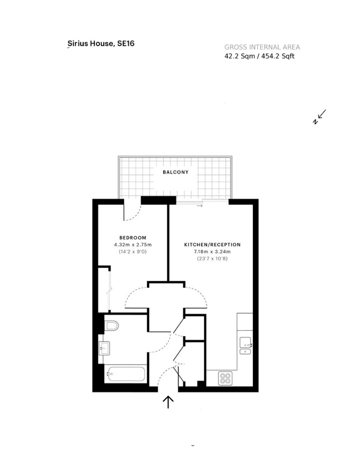 1 bedroom(s) apartment to sale in Seafarer Way, Surrey Quays, London-Floorplan