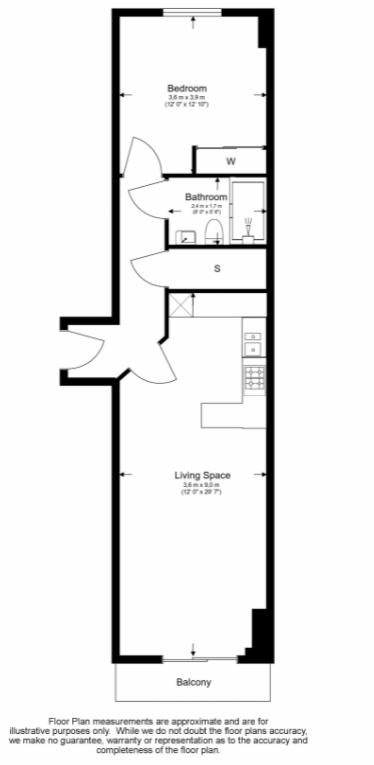 1 bedroom(s) apartment to sale in Park Street, Chelsea Creek, London-Floorplan