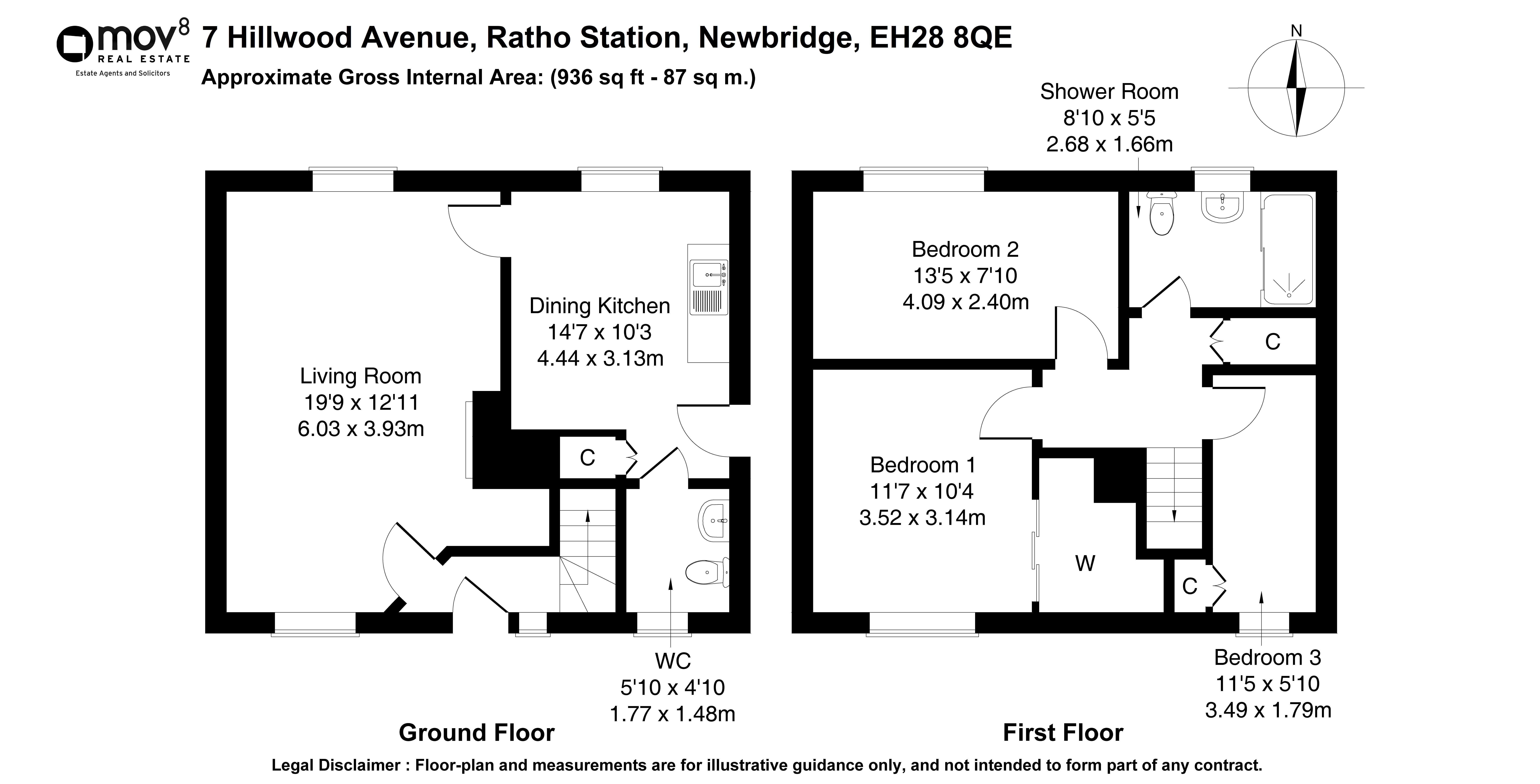 Floorplan 1 of 7 Hillwood Avenue, Ratho Station, Newbridge, City of Edinburgh, EH28 8QE