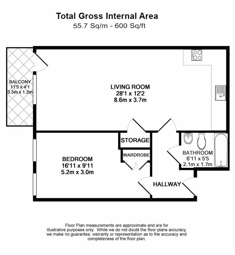 1 bedroom(s) apartment to sale in Millharbour, Canary Wharf, London-Floorplan