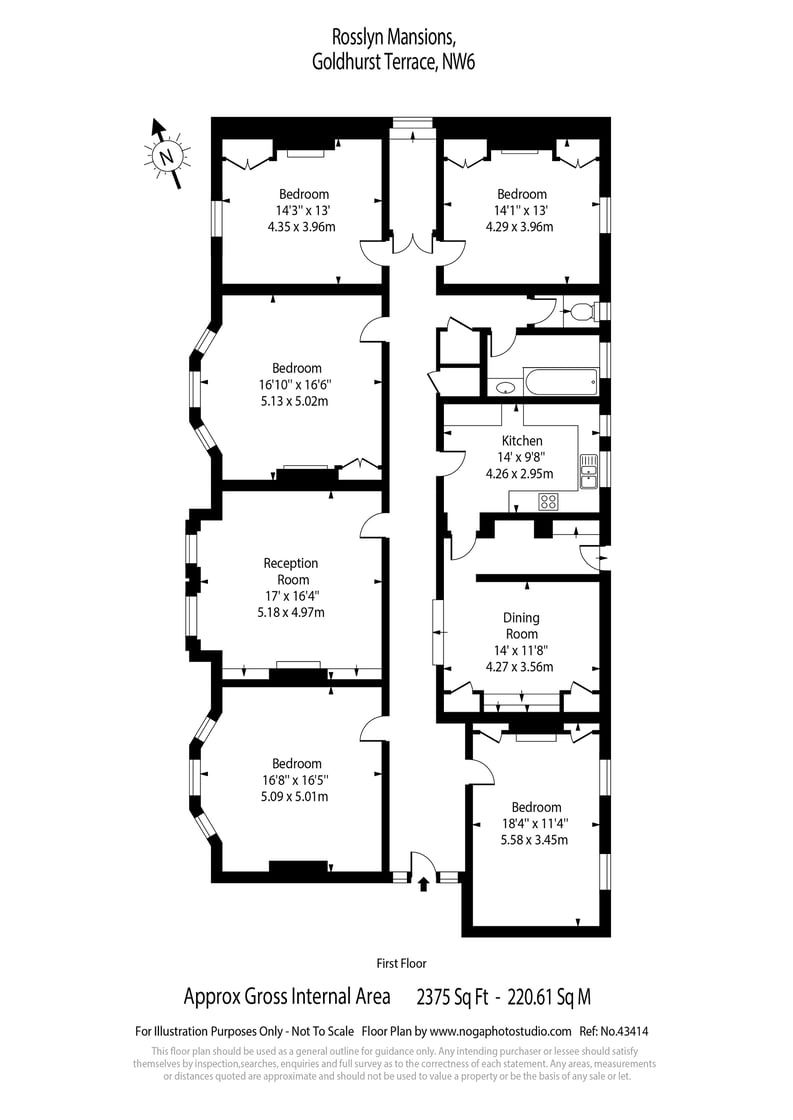 5 bedroom(s) apartment to sale in Goldhurst Terrace, South Hampstead, London-Floorplan