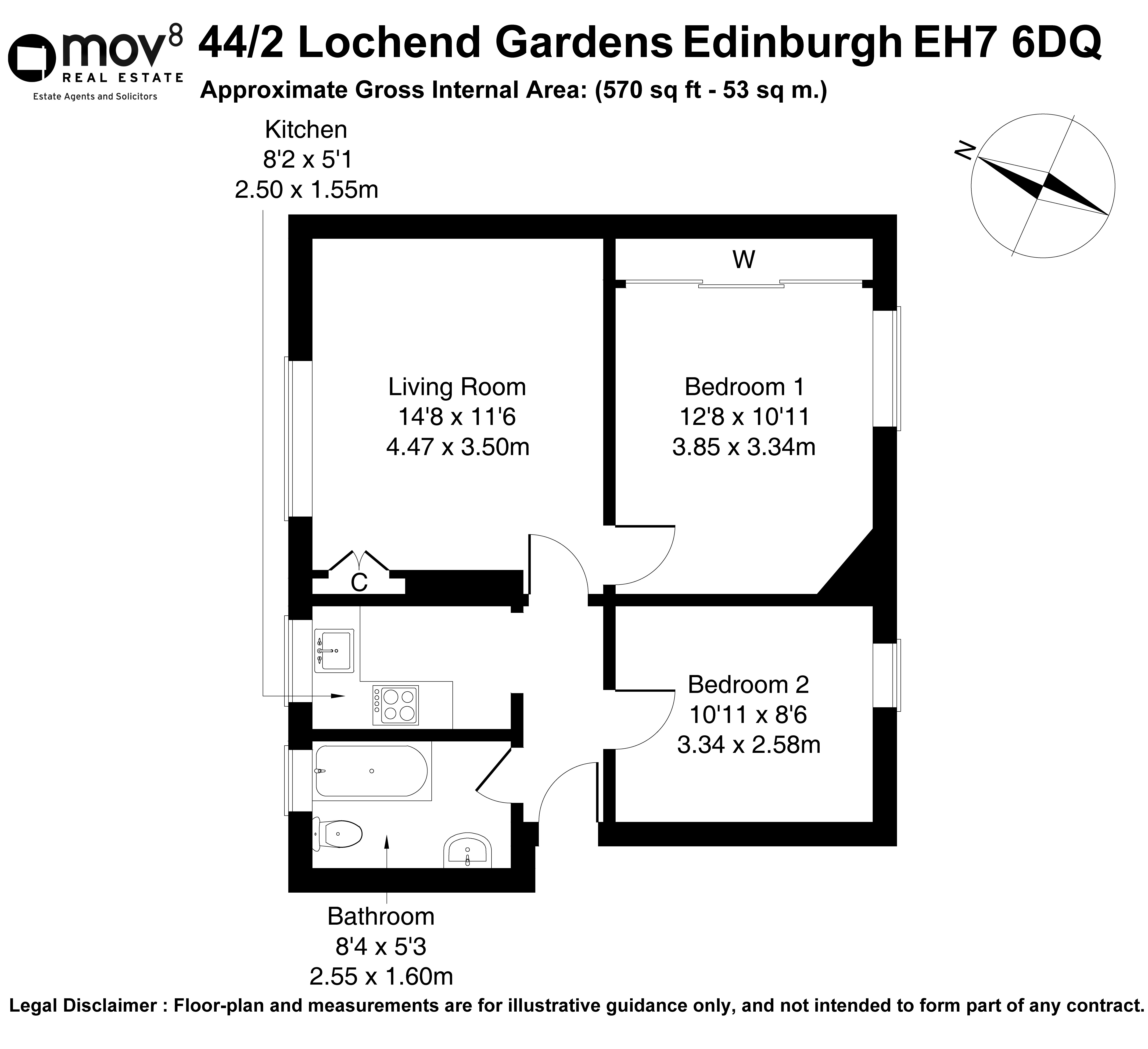Floorplan 1 of 44/2  Lochend Gardens, Edinburgh, EH7 6DQ